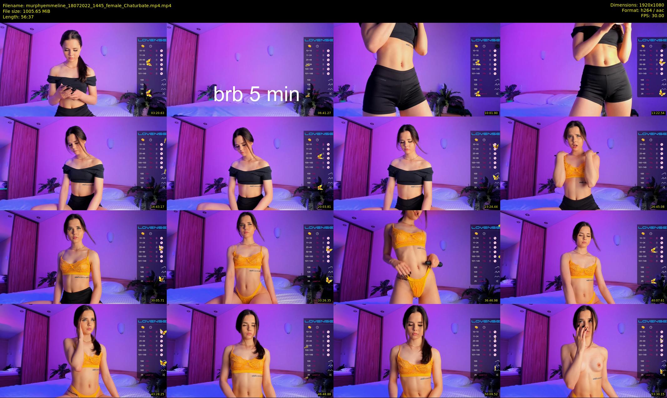 murphyemmeline — 57 minute Chaturbate female cam show recording, 1080p, Jul 18, 2022