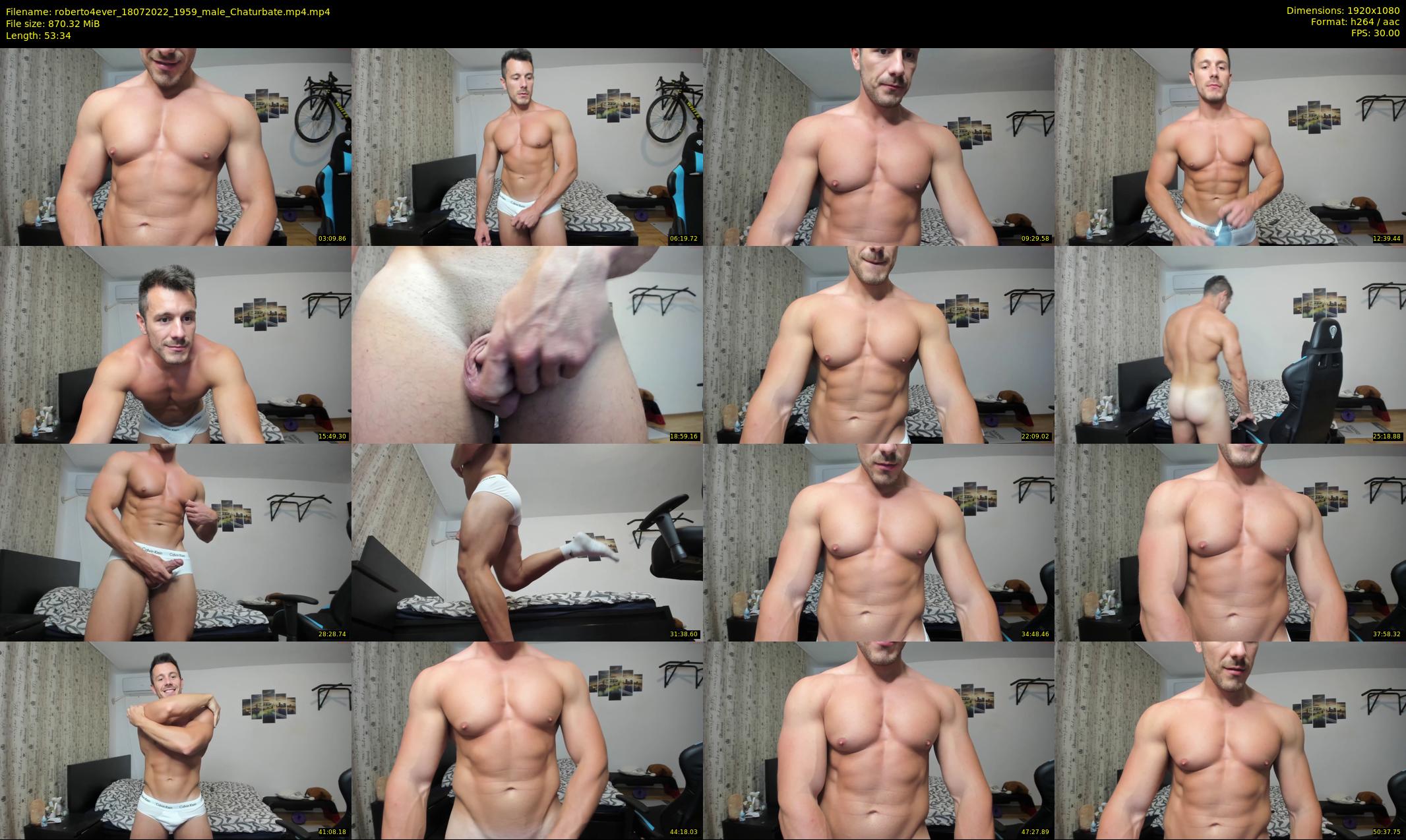 roberto4ever — 54 minute Chaturbate male cam show recording, 1080p, Jul 18, 2022