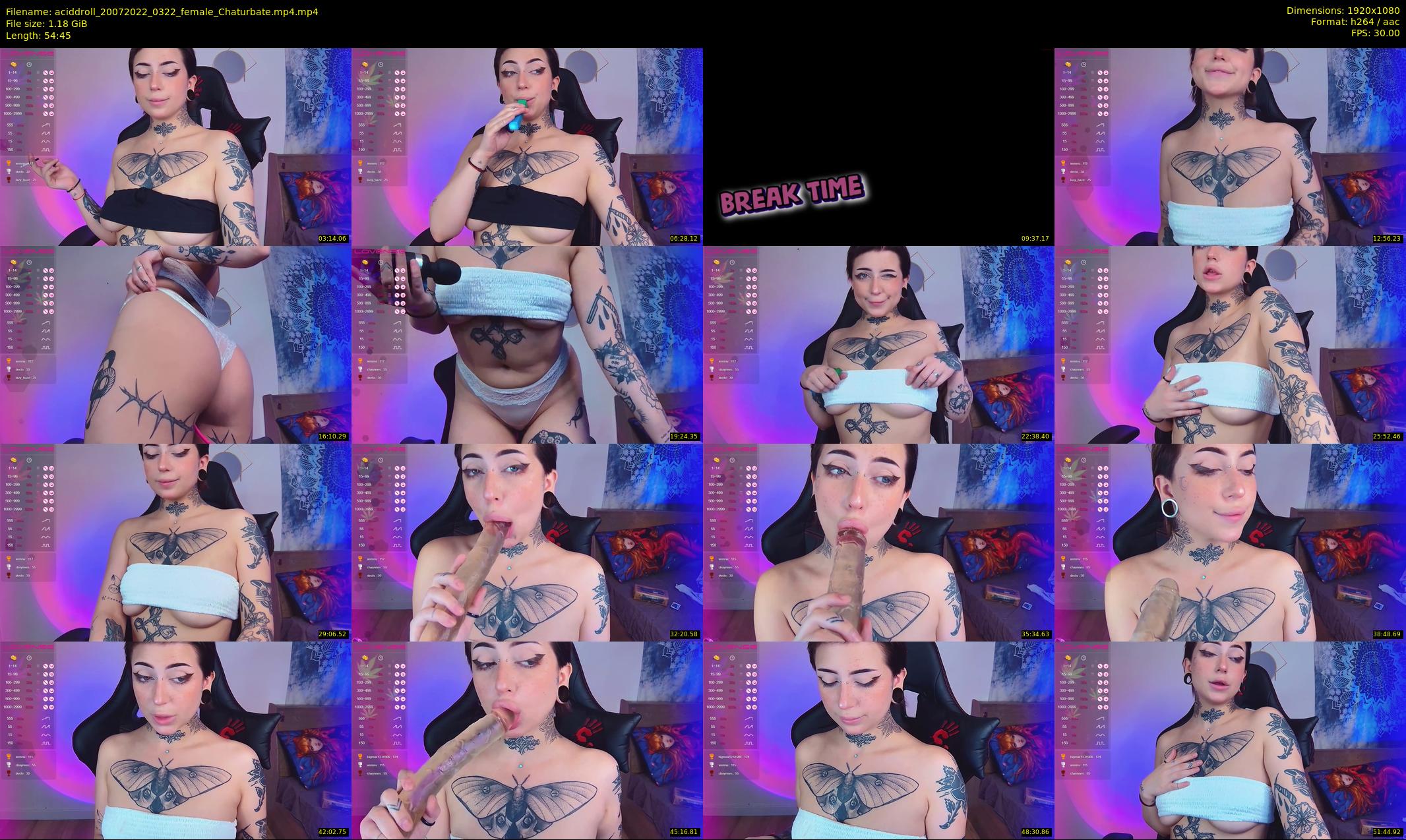 aciddroll — 55 minute Chaturbate female cam show recording, 1080p, Jul 20, 2022