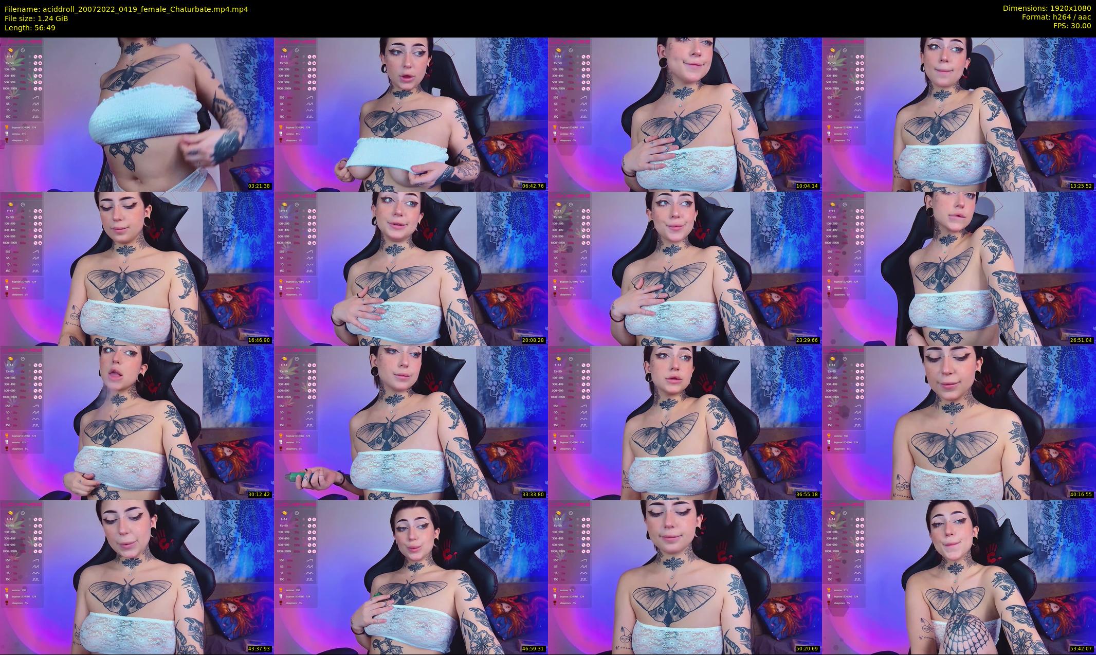 aciddroll — 57 minute Chaturbate female cam show recording, 1080p, Jul 20, 2022