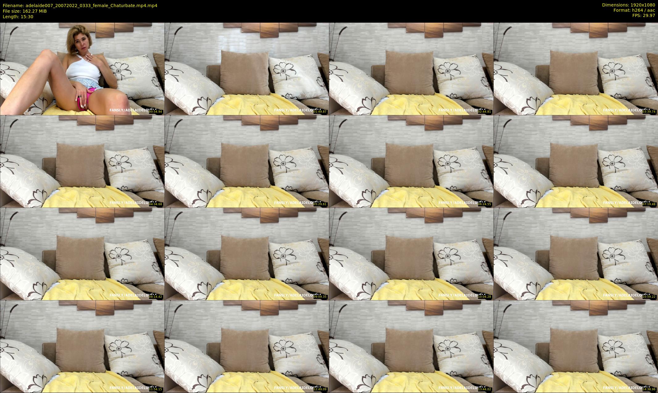 adelaide007 — 16 minute Chaturbate female cam show recording, 1080p, Jul 20, 2022