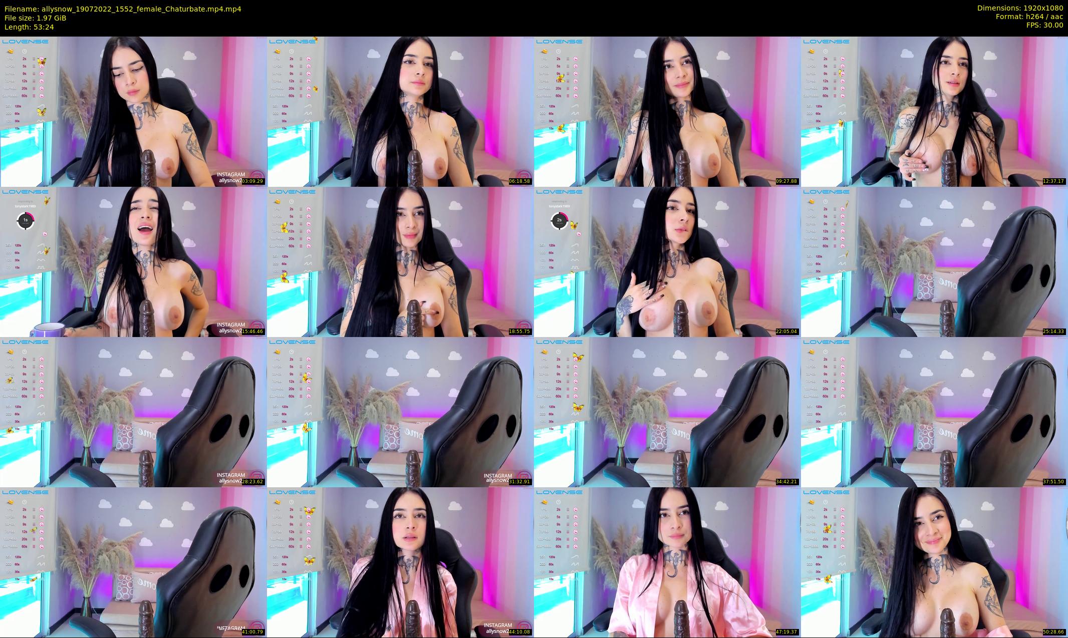 allysnow — 54 minute Chaturbate female cam show recording, 1080p, Jul 19, 2022