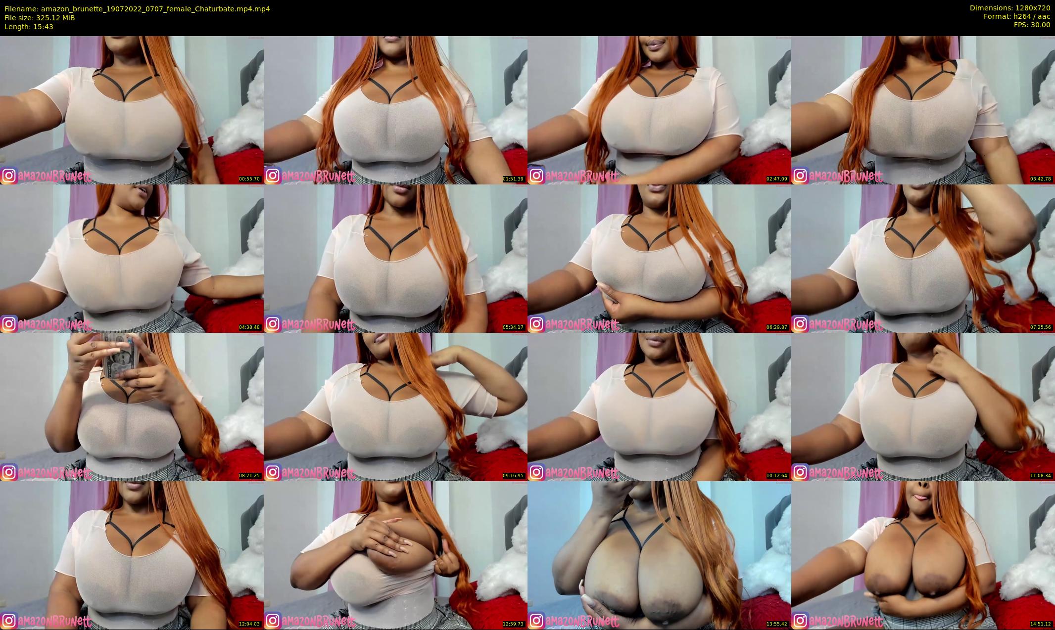 amazon_brunette — 16 minute Chaturbate female cam show recording, 720p, Jul 19, 2022