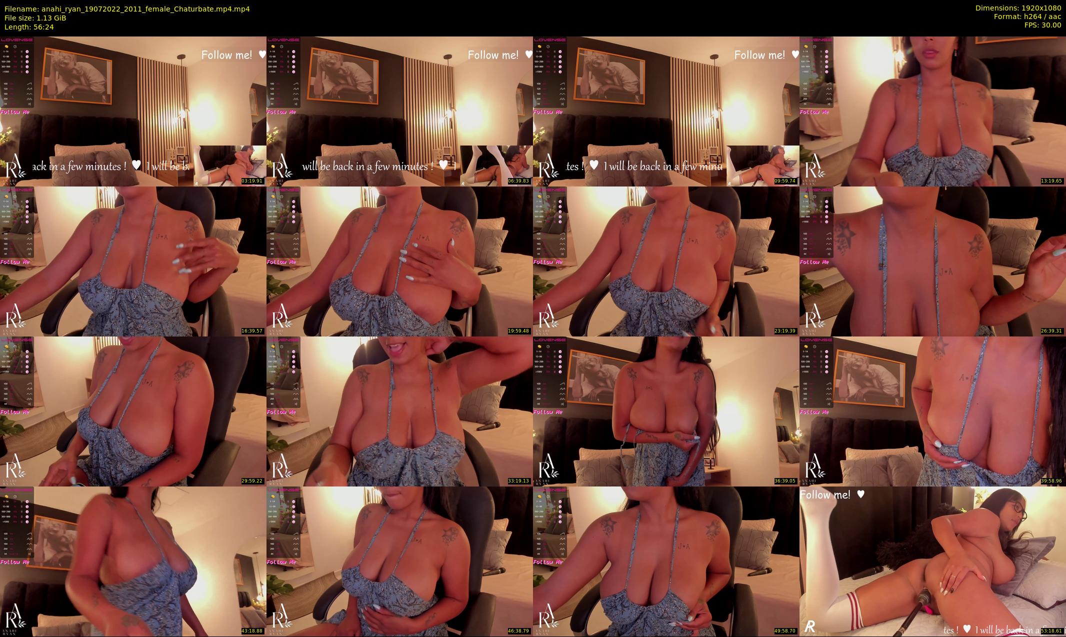 anahi_ryan — 57 minute Chaturbate female cam show recording, 1080p, Jul 19, 2022