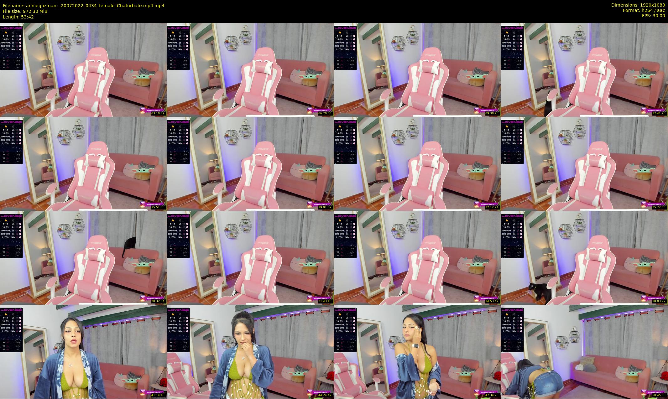 annieguzman_ — 54 minute Chaturbate female cam show recording, 1080p, Jul 20, 2022
