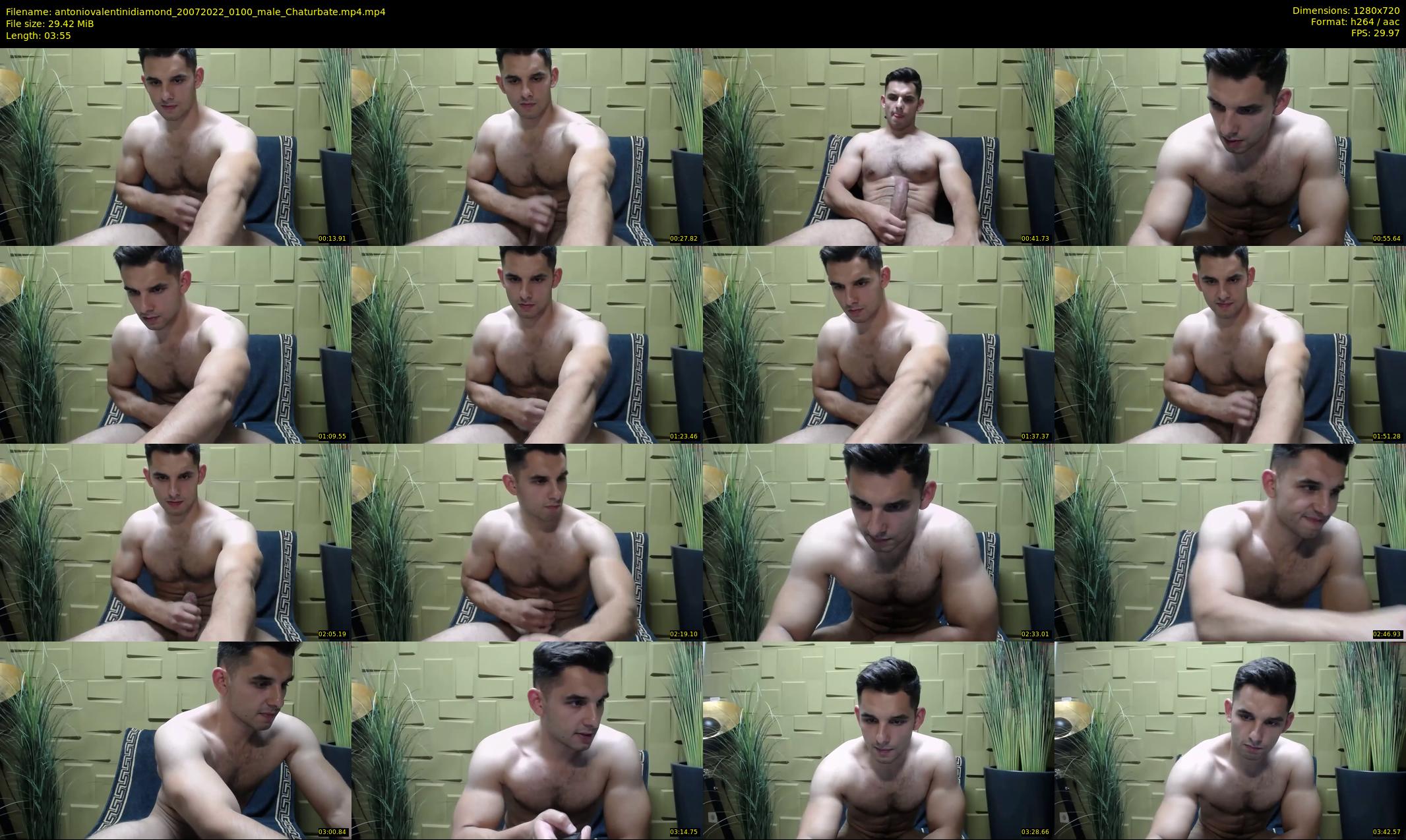 antoniovalentinidiamond — 4 minute Chaturbate male cam show recording, 720p, Jul 20, 2022