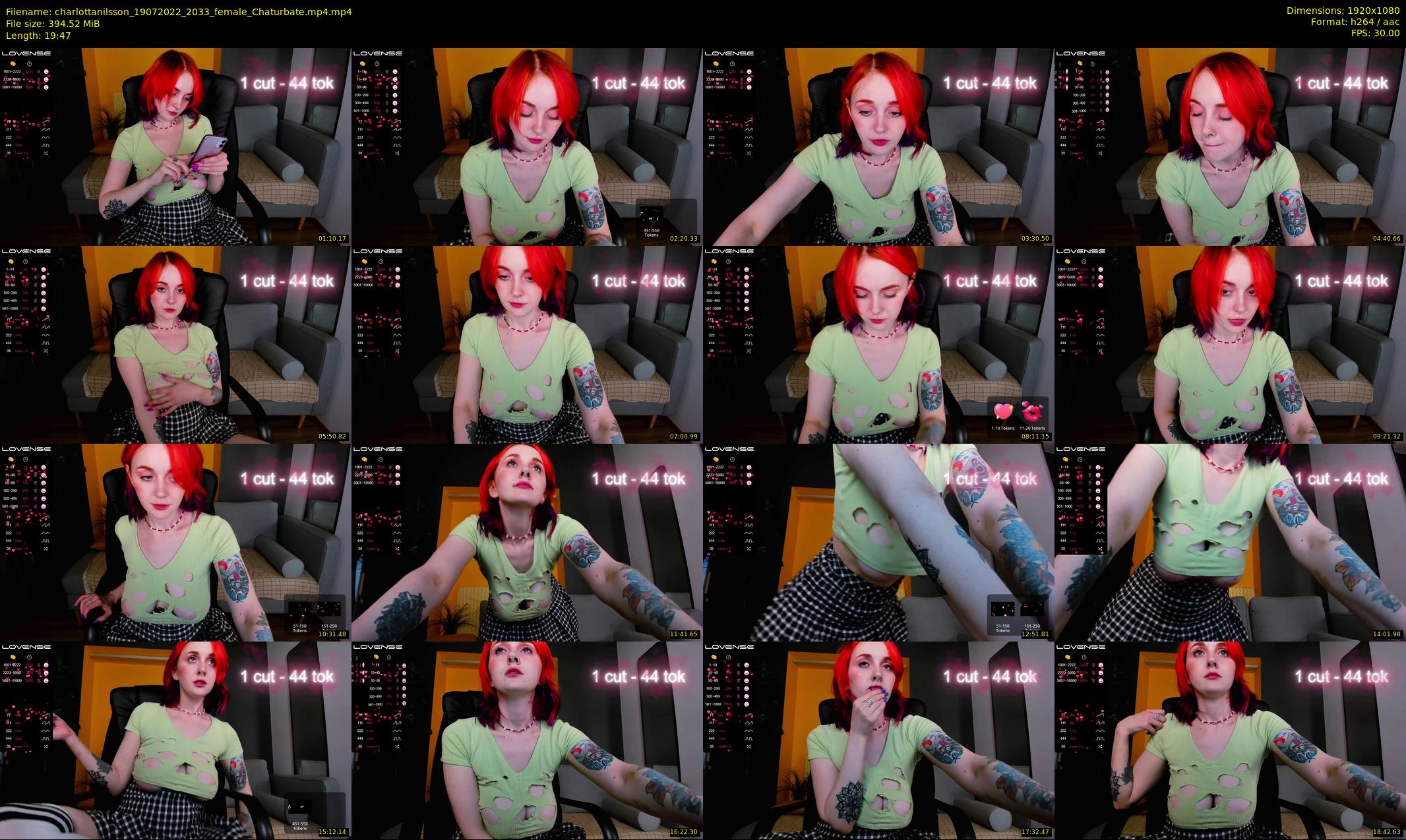 charlottanilsson — 20 minute Chaturbate female cam show recording, 1080p, Jul 19, 2022