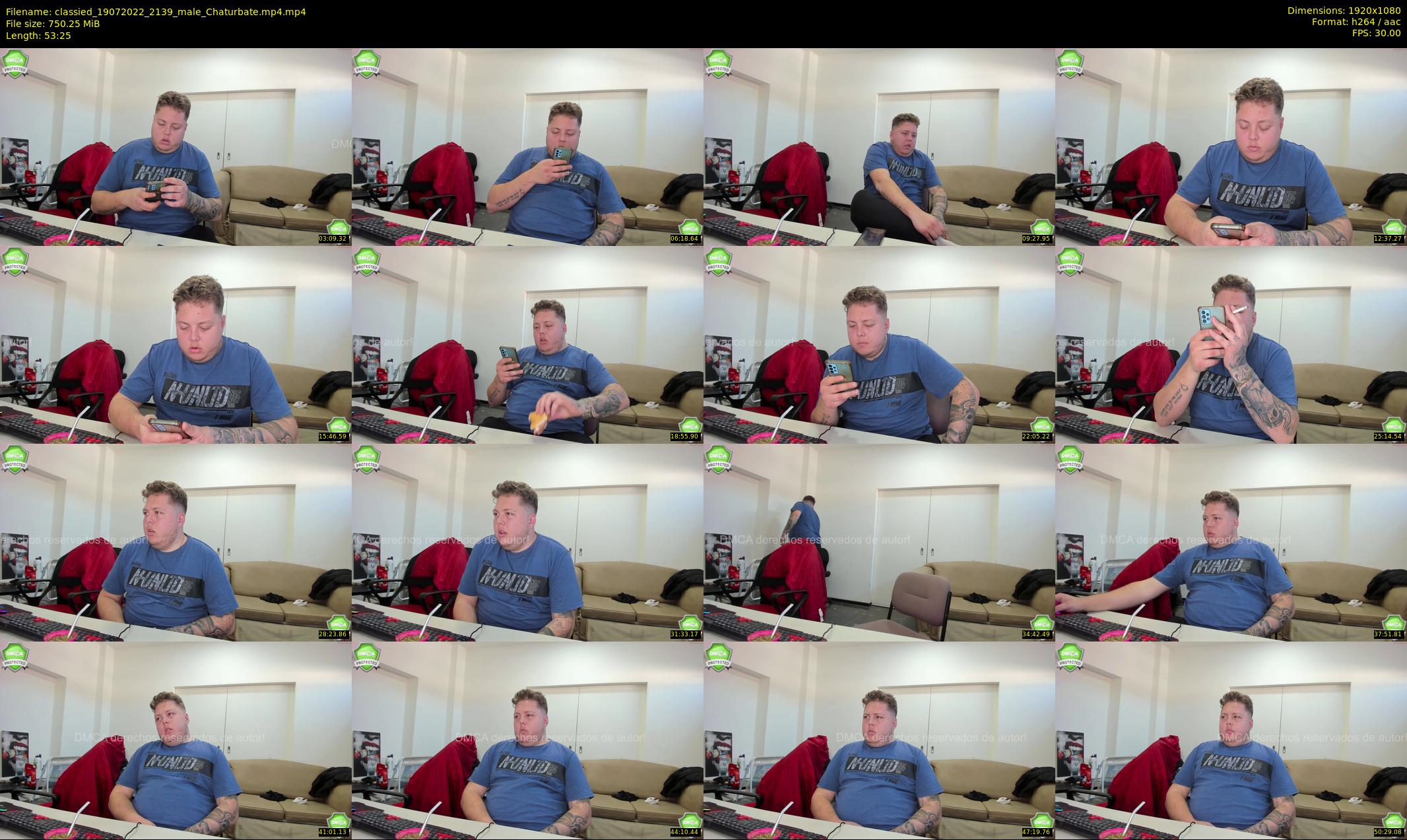 classied — 54 minute Chaturbate male cam show recording, 1080p, Jul 19, 2022