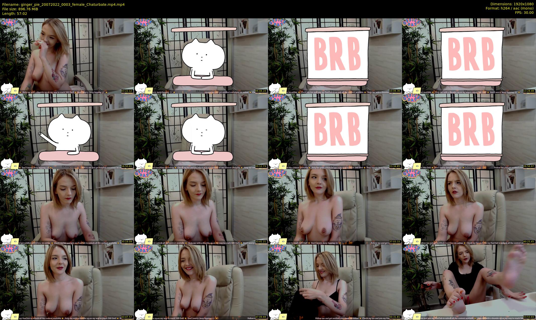 ginger_pie — 58 minute Chaturbate female cam show recording, 1080p, Jul 20, 2022