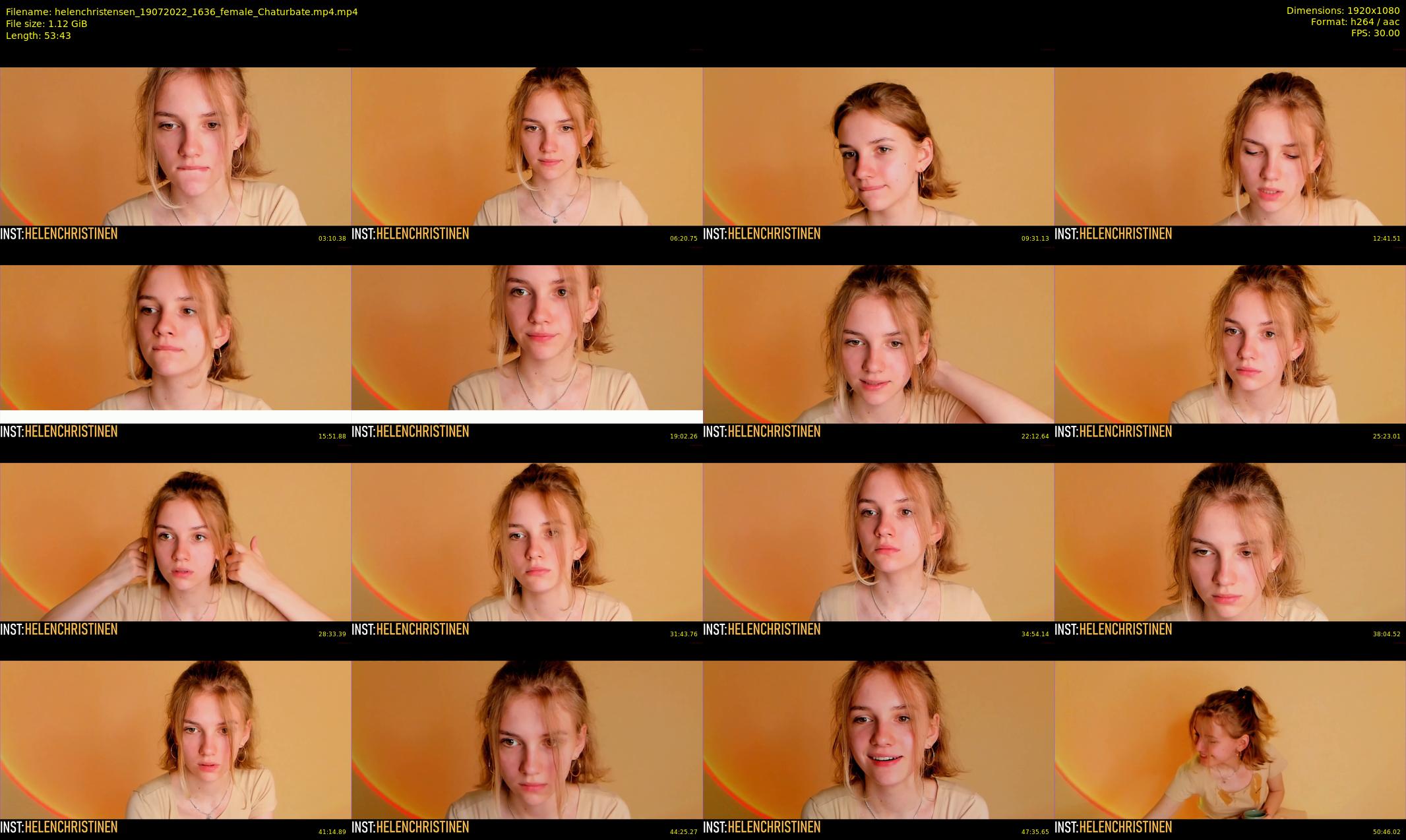 helenchristensen — 54 minute Chaturbate female cam show recording, 1080p, Jul 19, 2022