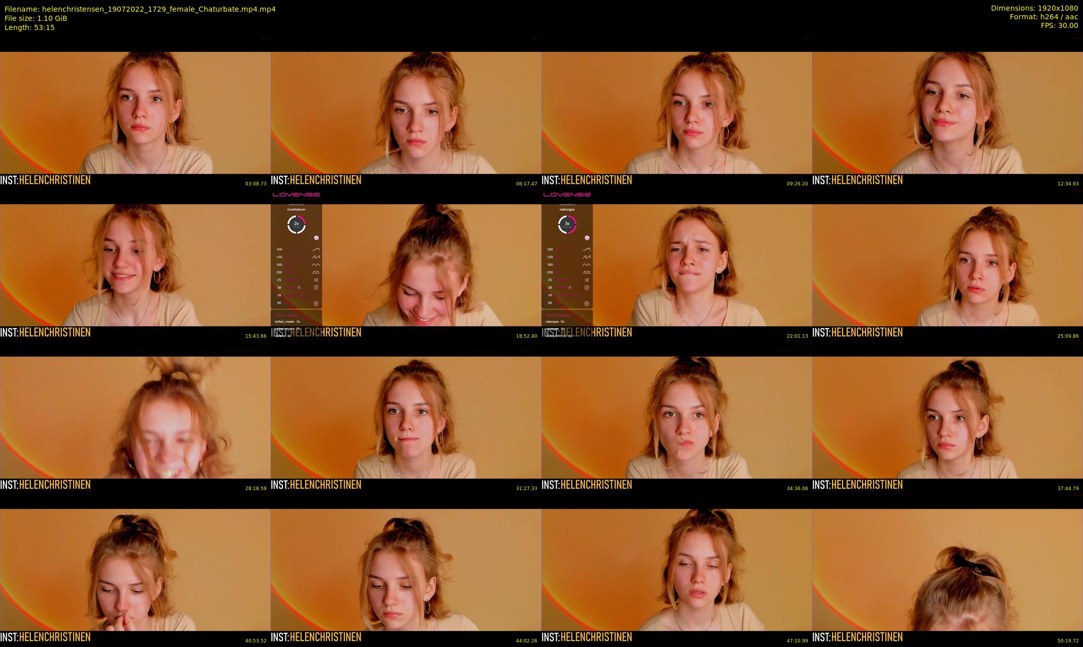 helenchristensen — 54 minute Chaturbate female cam show recording, 1080p, Jul 19, 2022