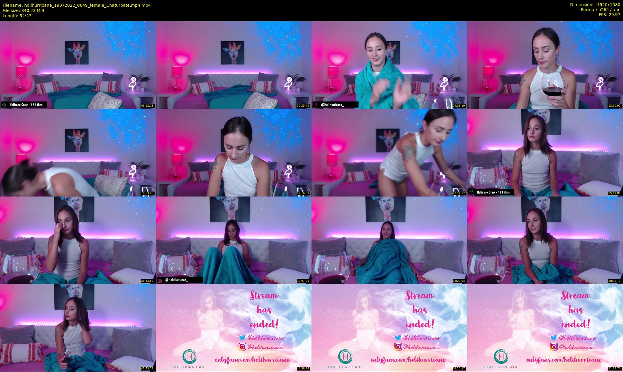 holihurricane — 55 minute Chaturbate female cam show recording, 1080p, Jul 19, 2022