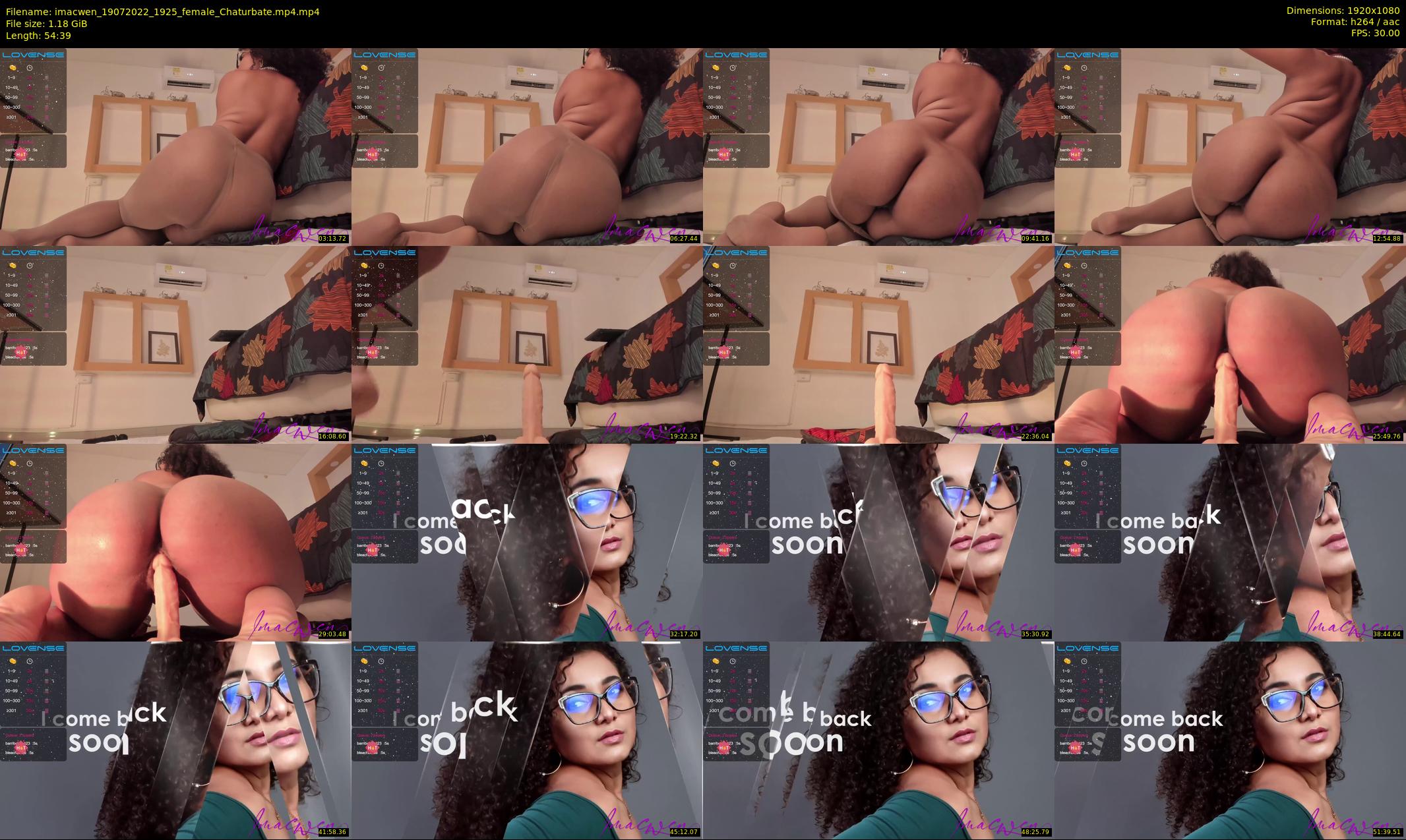 imacwen — 55 minute Chaturbate female cam show recording, 1080p, Jul 19, 2022