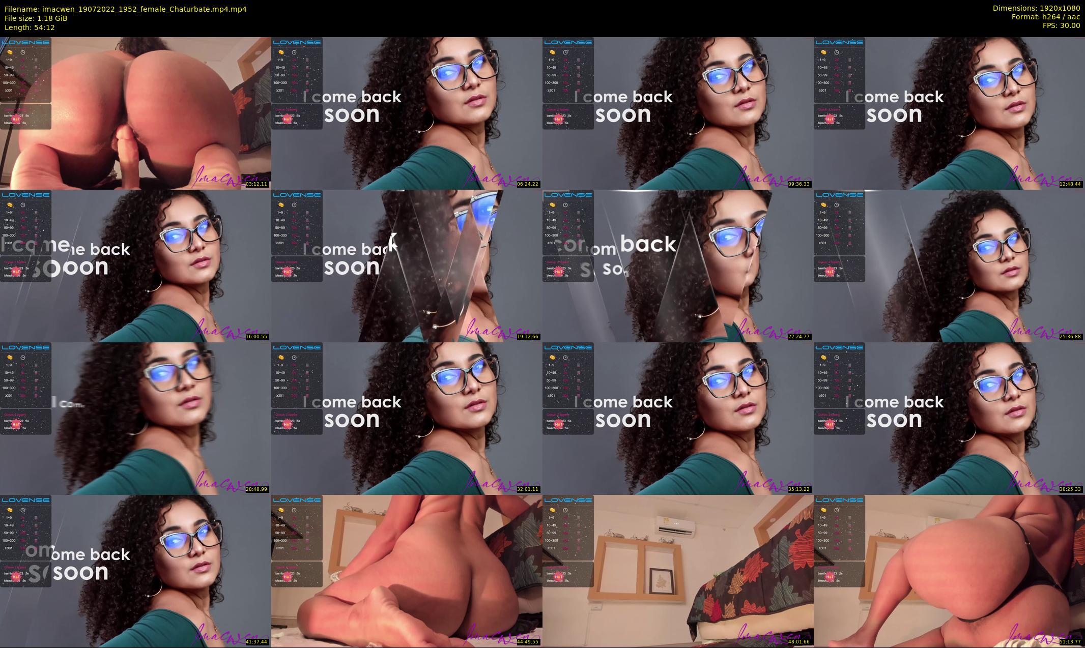 imacwen — 55 minute Chaturbate female cam show recording, 1080p, Jul 19, 2022