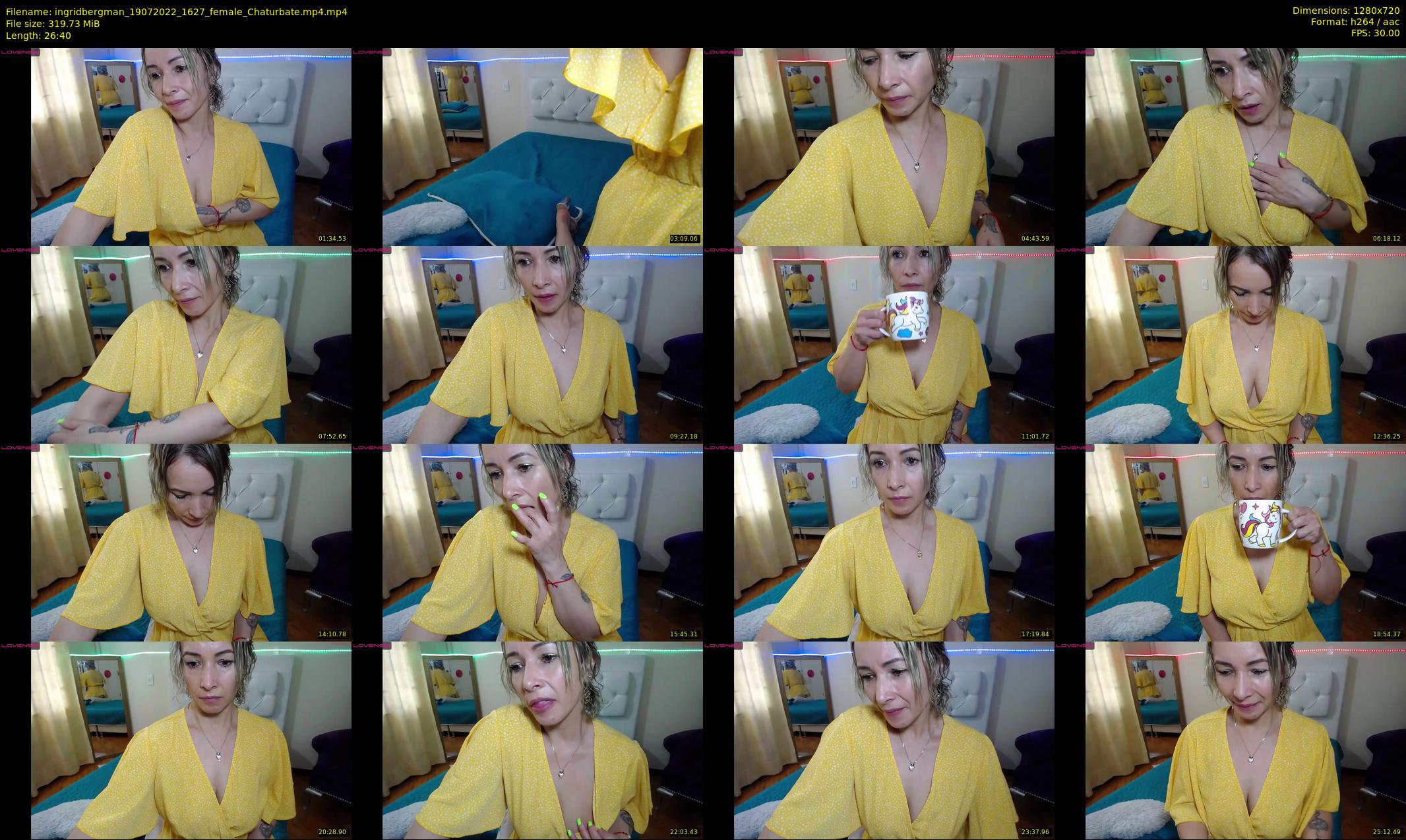 ingridbergman — 27 minute Chaturbate female cam show recording, 720p, Jul 19, 2022