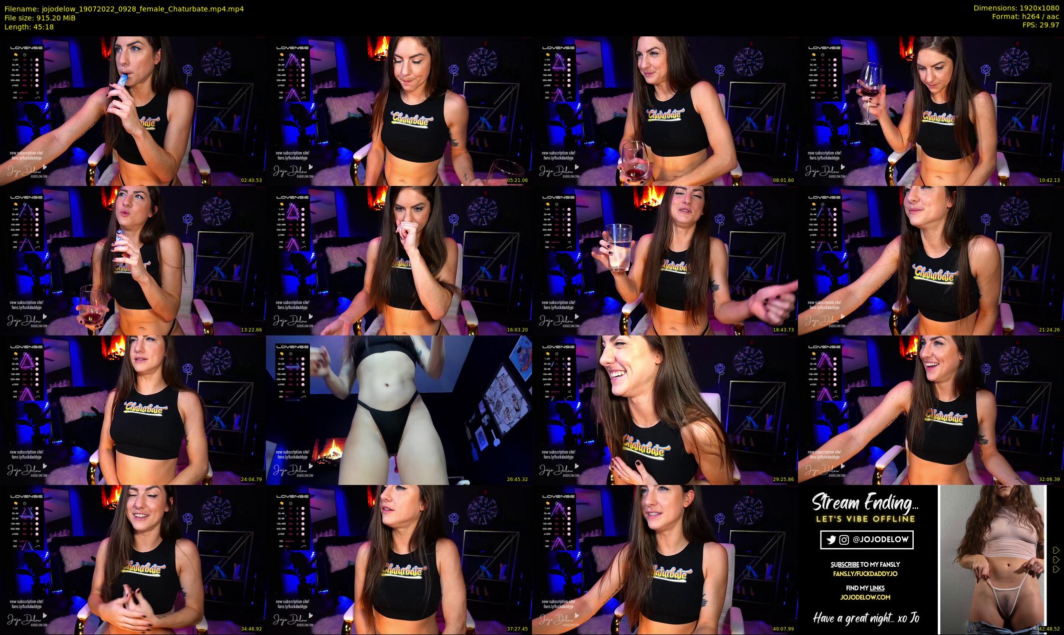 jojodelow — 46 minute Chaturbate female cam show recording, 1080p, Jul 19, 2022