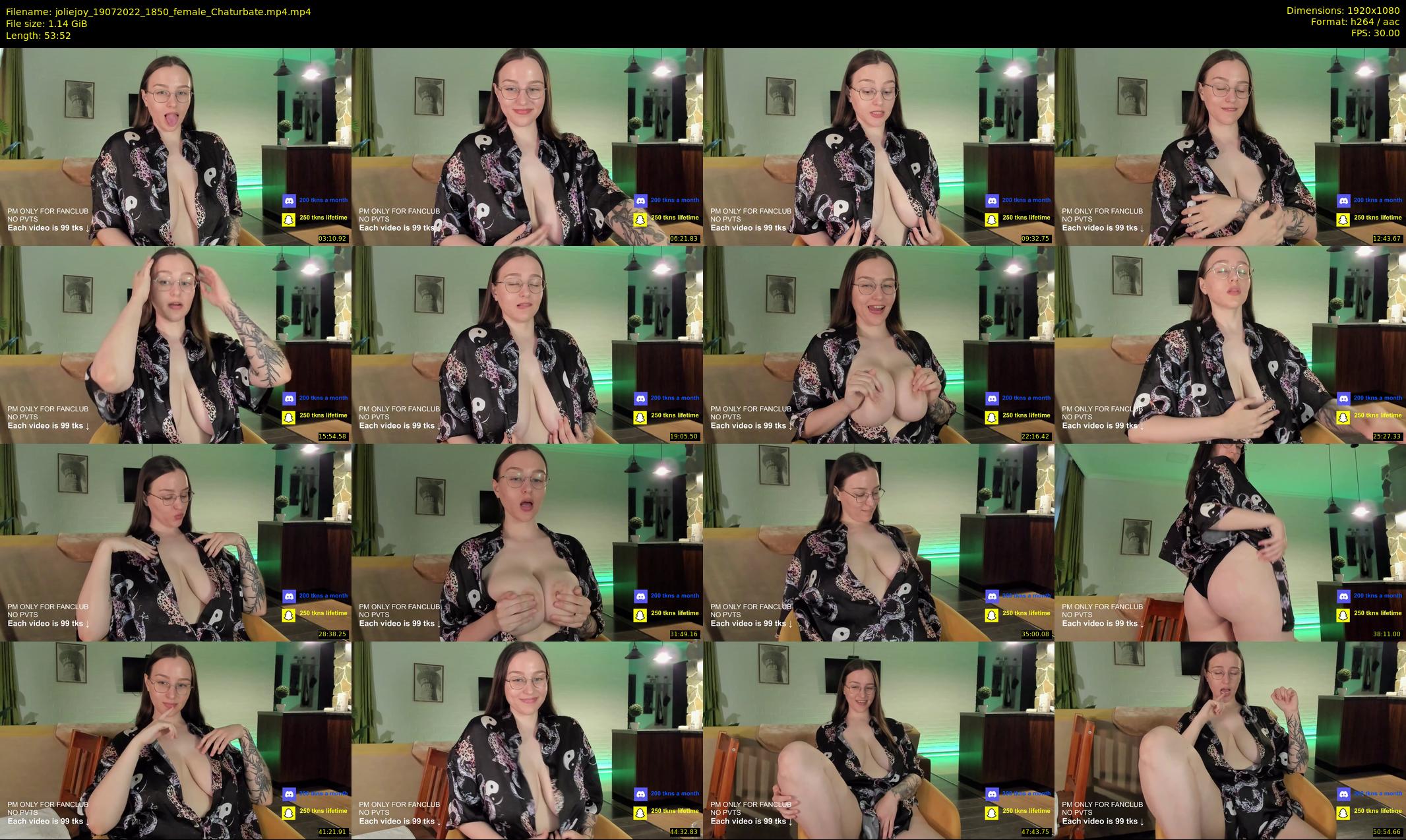 joliejoy — 54 minute Chaturbate female cam show recording, 1080p, Jul 19, 2022