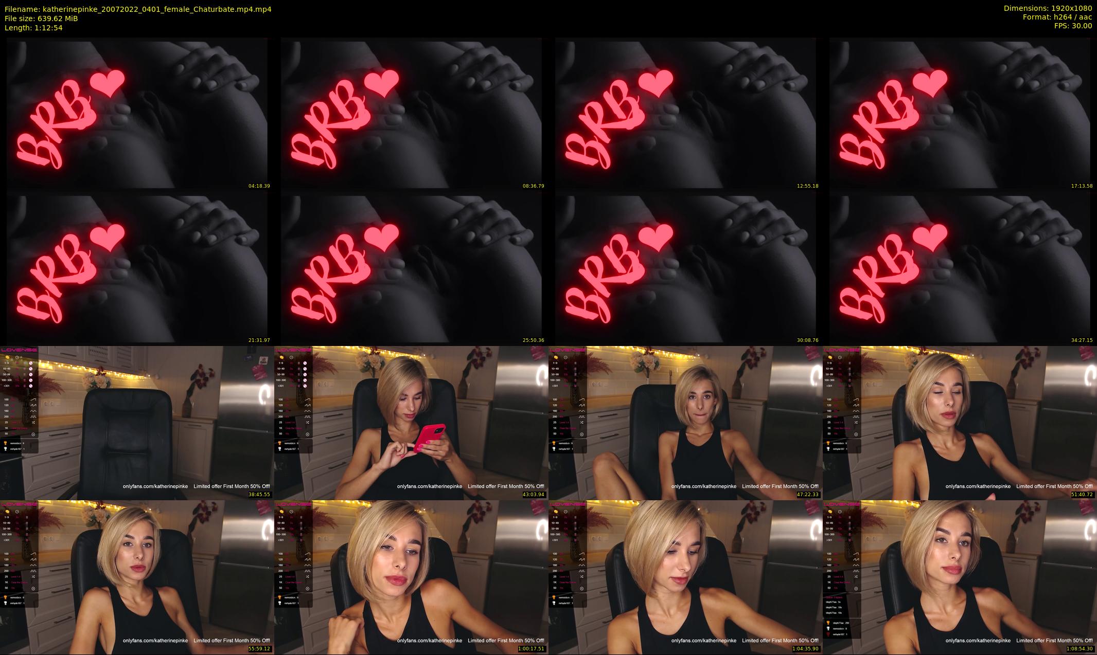 katherinepinke — 73 minute Chaturbate female cam show recording, 1080p, Jul 20, 2022