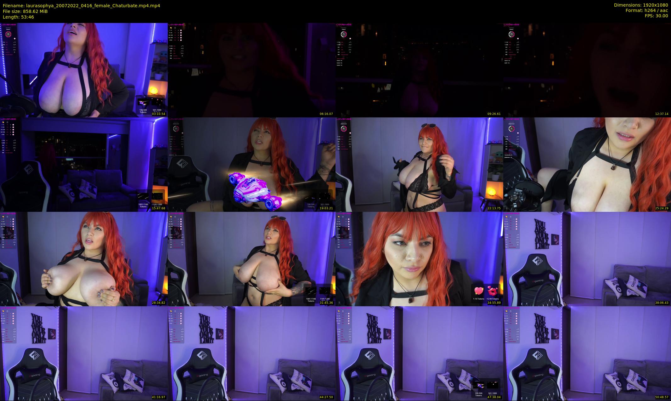 laurasophya — 54 minute Chaturbate female cam show recording, 1080p, Jul 20, 2022