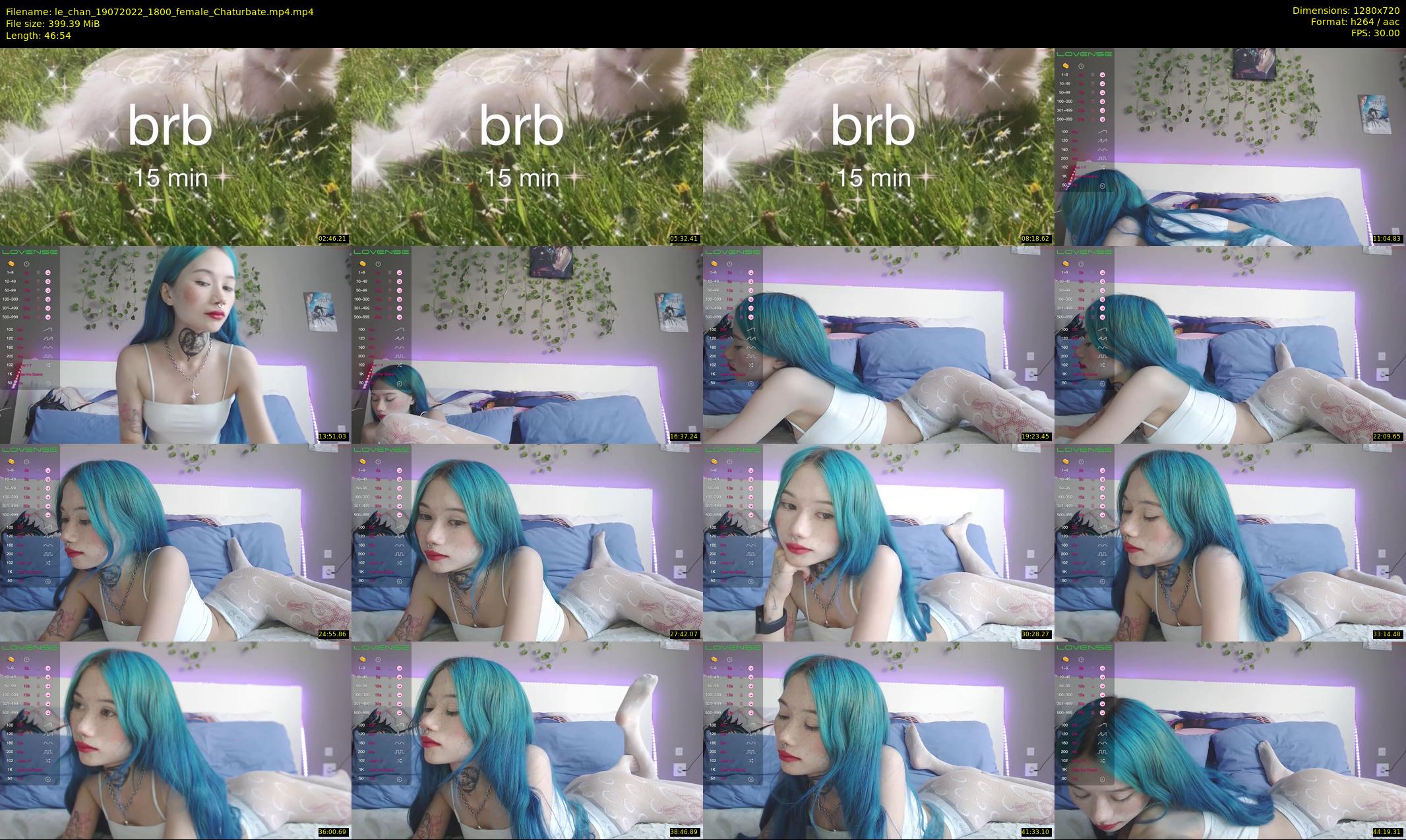 le_chan — 47 minute Chaturbate female cam show recording, 720p, Jul 19, 2022