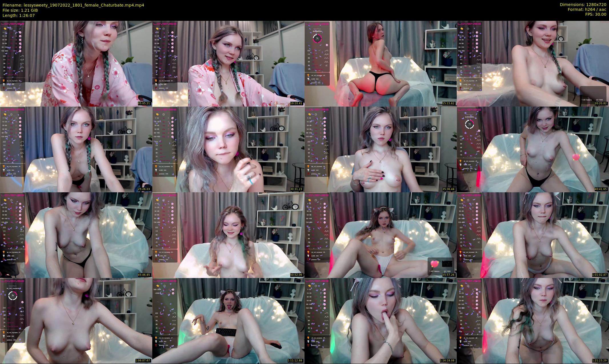 lessysweety — 87 minute Chaturbate female cam show recording, 720p, Jul 19, 2022