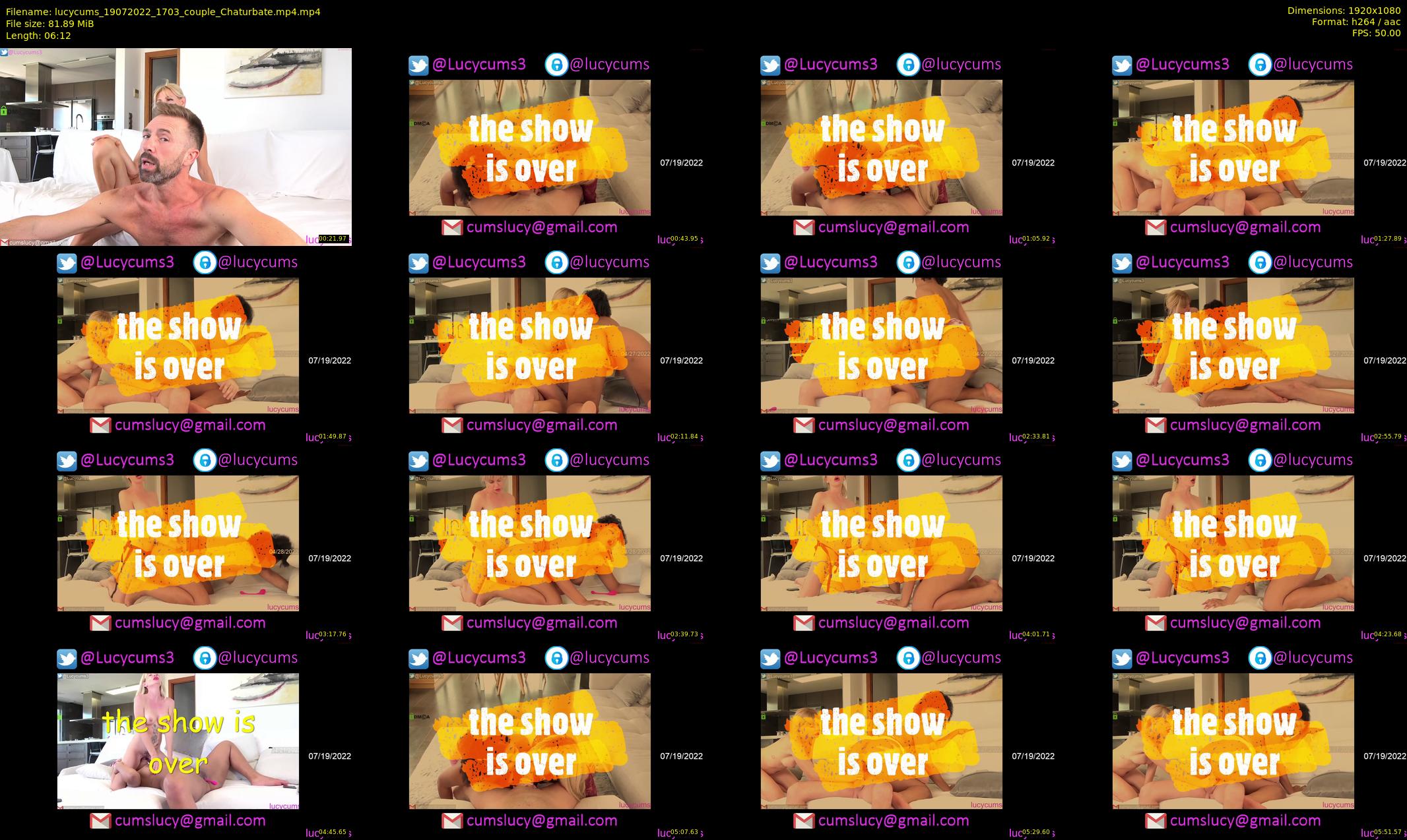 lucycums — 7 minute Chaturbate couple cam show recording, 1080p, Jul 19, 2022