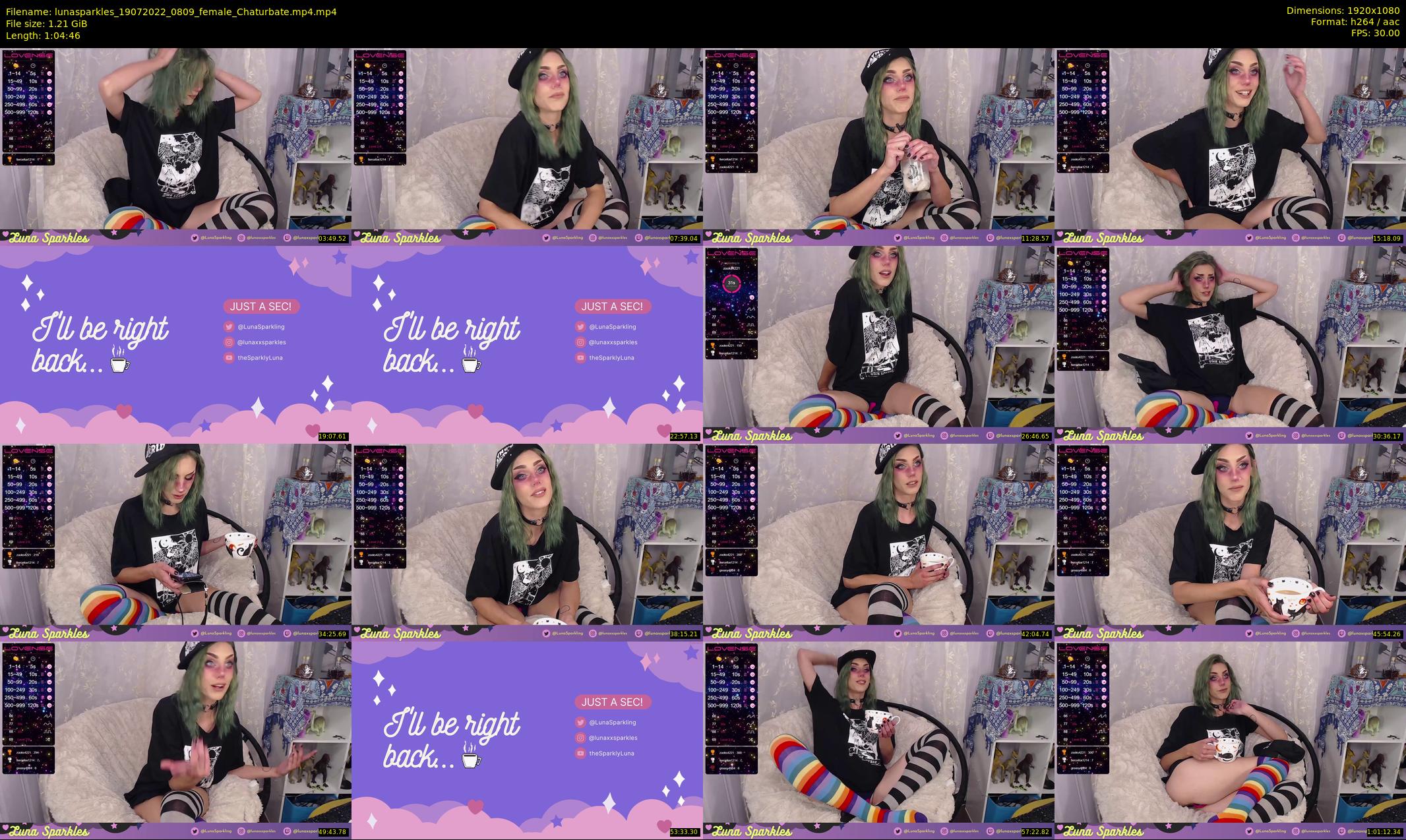 lunasparkles — 65 minute Chaturbate female cam show recording, 1080p, Jul 19, 2022