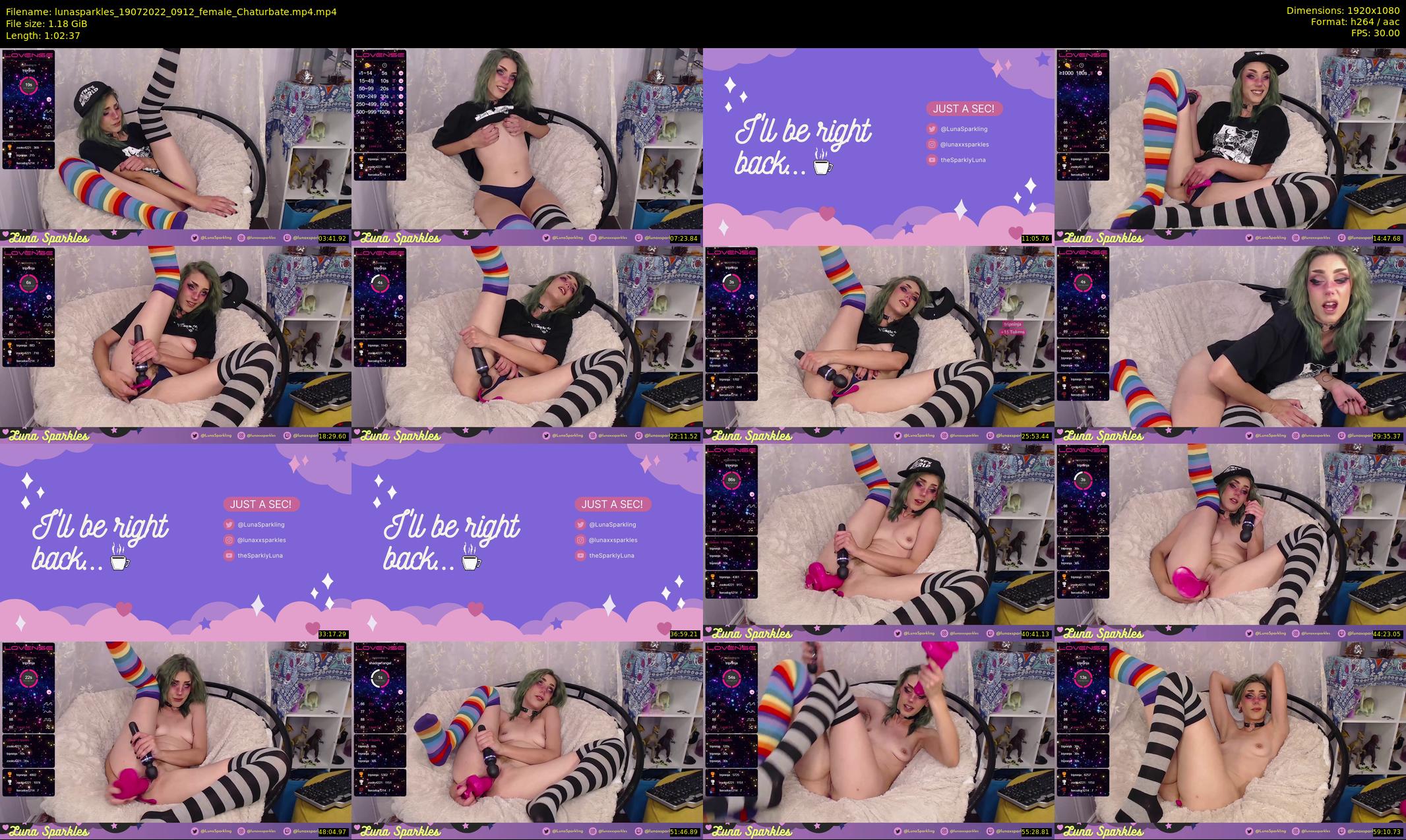 lunasparkles — 63 minute Chaturbate female cam show recording, 1080p, Jul 19, 2022