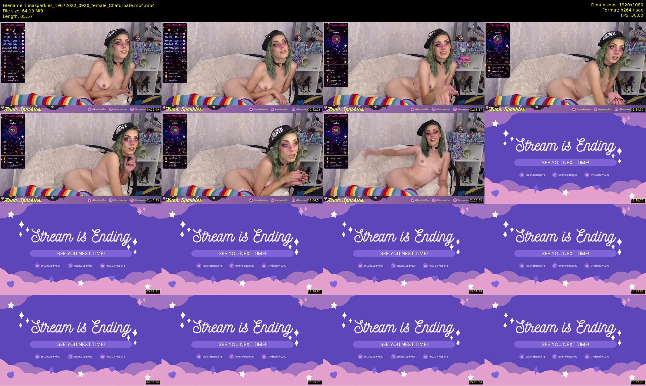 lunasparkles — 6 minute Chaturbate female cam show recording, 1080p, Jul 19, 2022