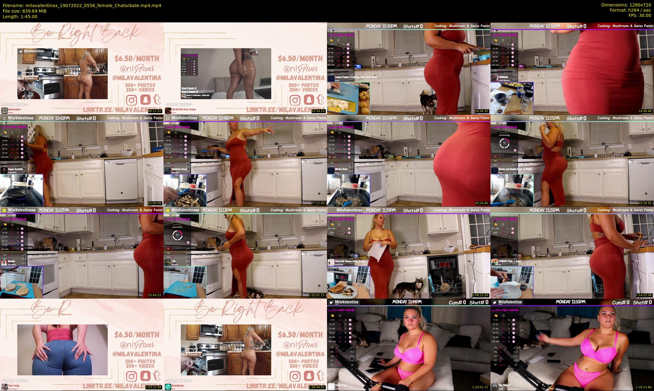 milavalentinax — 105 minute Chaturbate female cam show recording, 720p, Jul 19, 2022