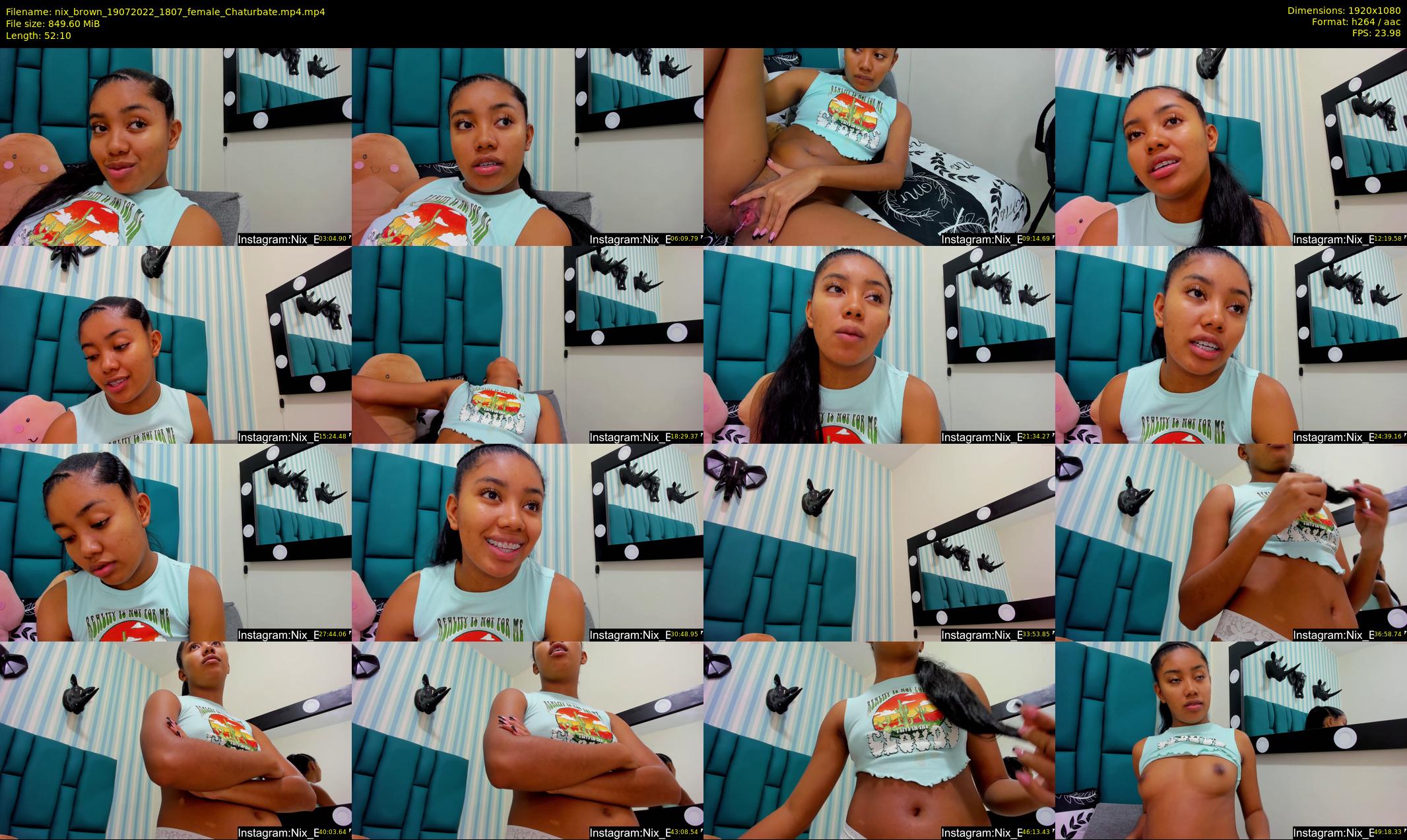 nix_brown — 53 minute Chaturbate female cam show recording, 1080p, Jul 19, 2022