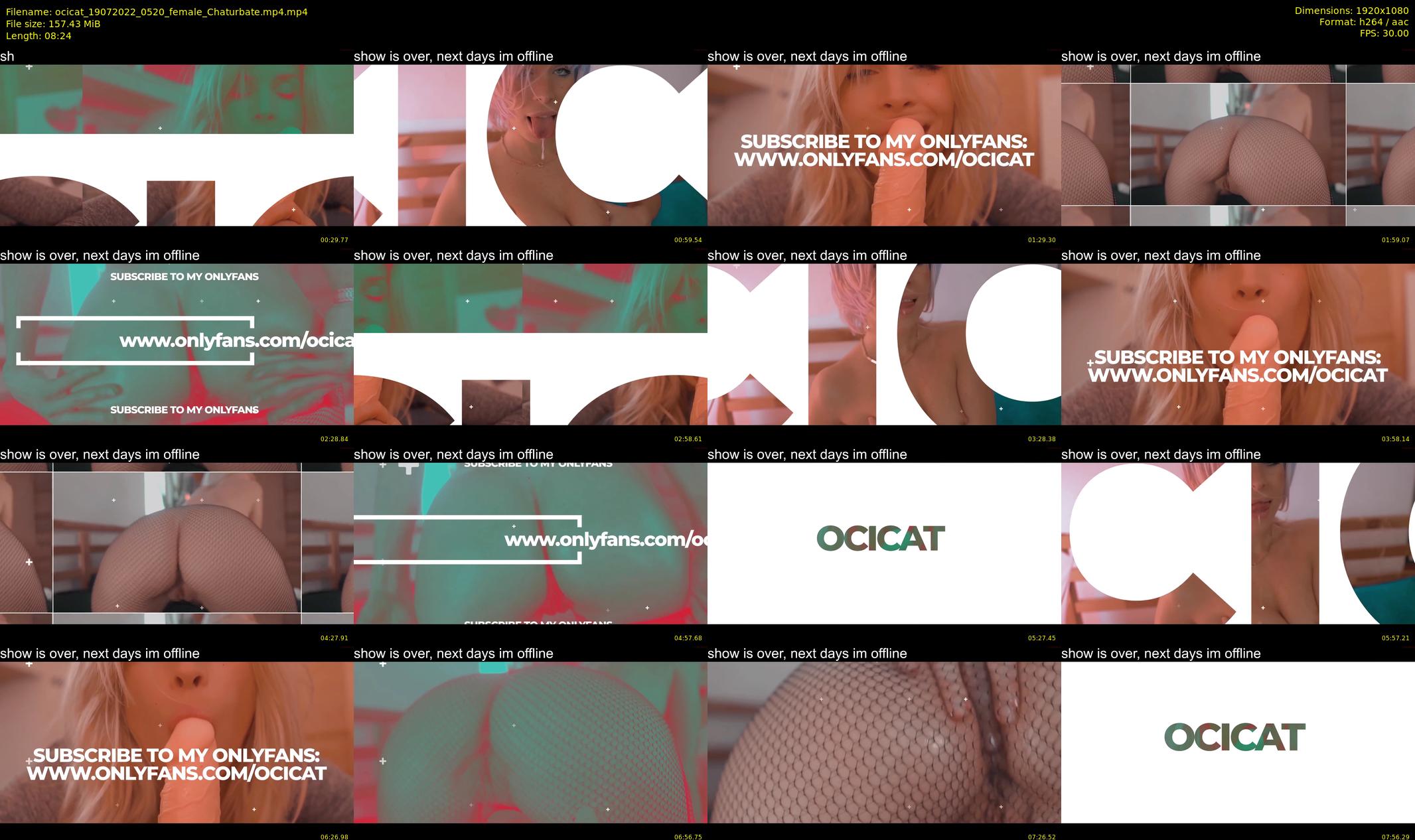 ocicat — 9 minute Chaturbate female cam show recording, 1080p, Jul 19, 2022