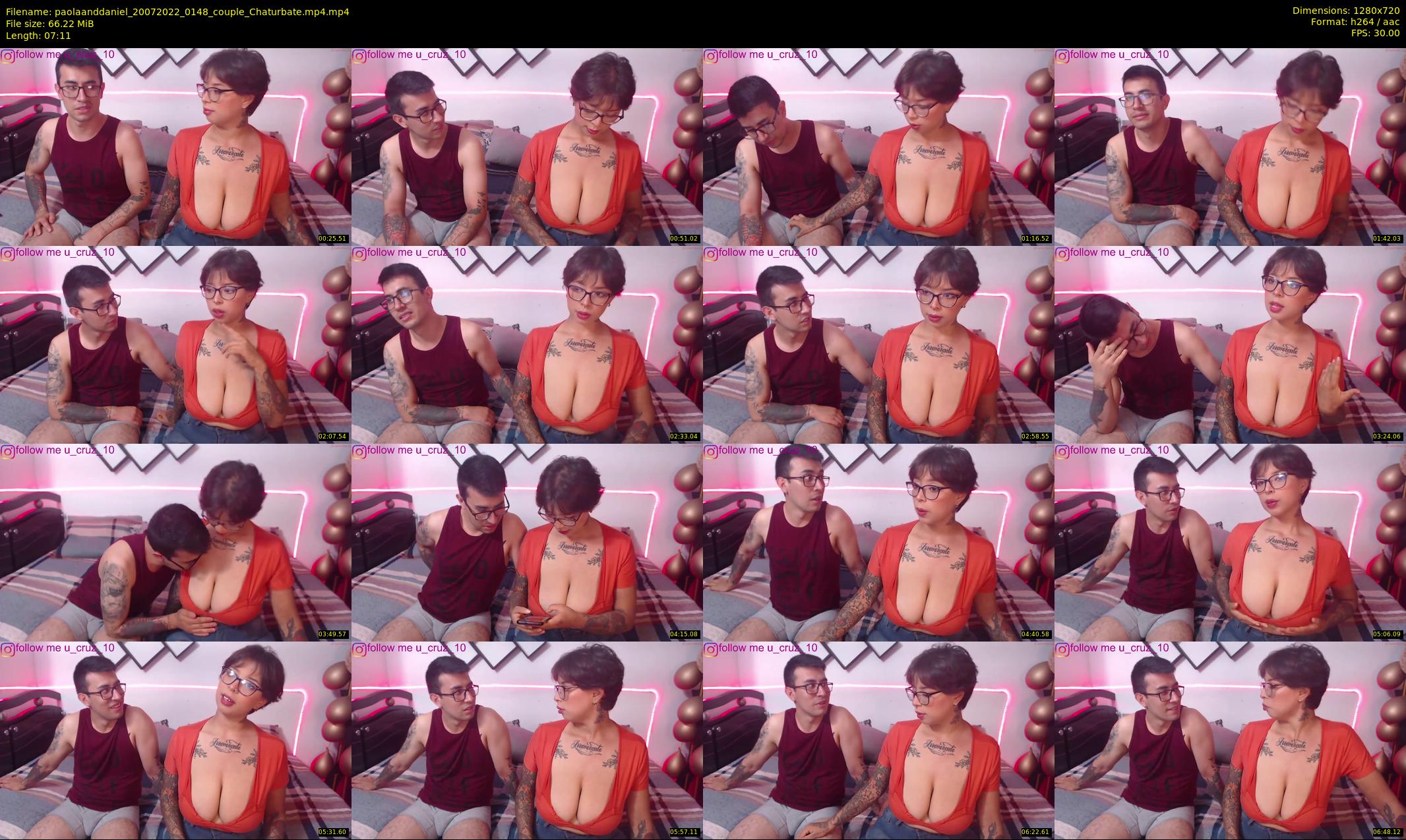 paolaanddaniel — 8 minute Chaturbate couple cam show recording, 720p, Jul 20, 2022