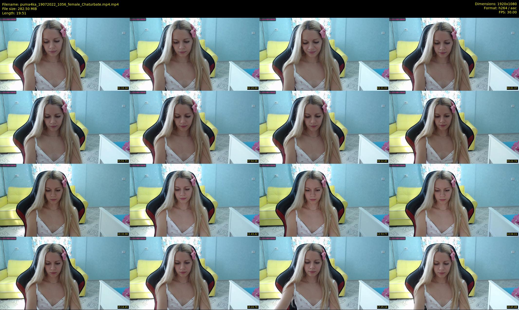 puma4ka — 20 minute Chaturbate female cam show recording, 1080p, Jul 19, 2022