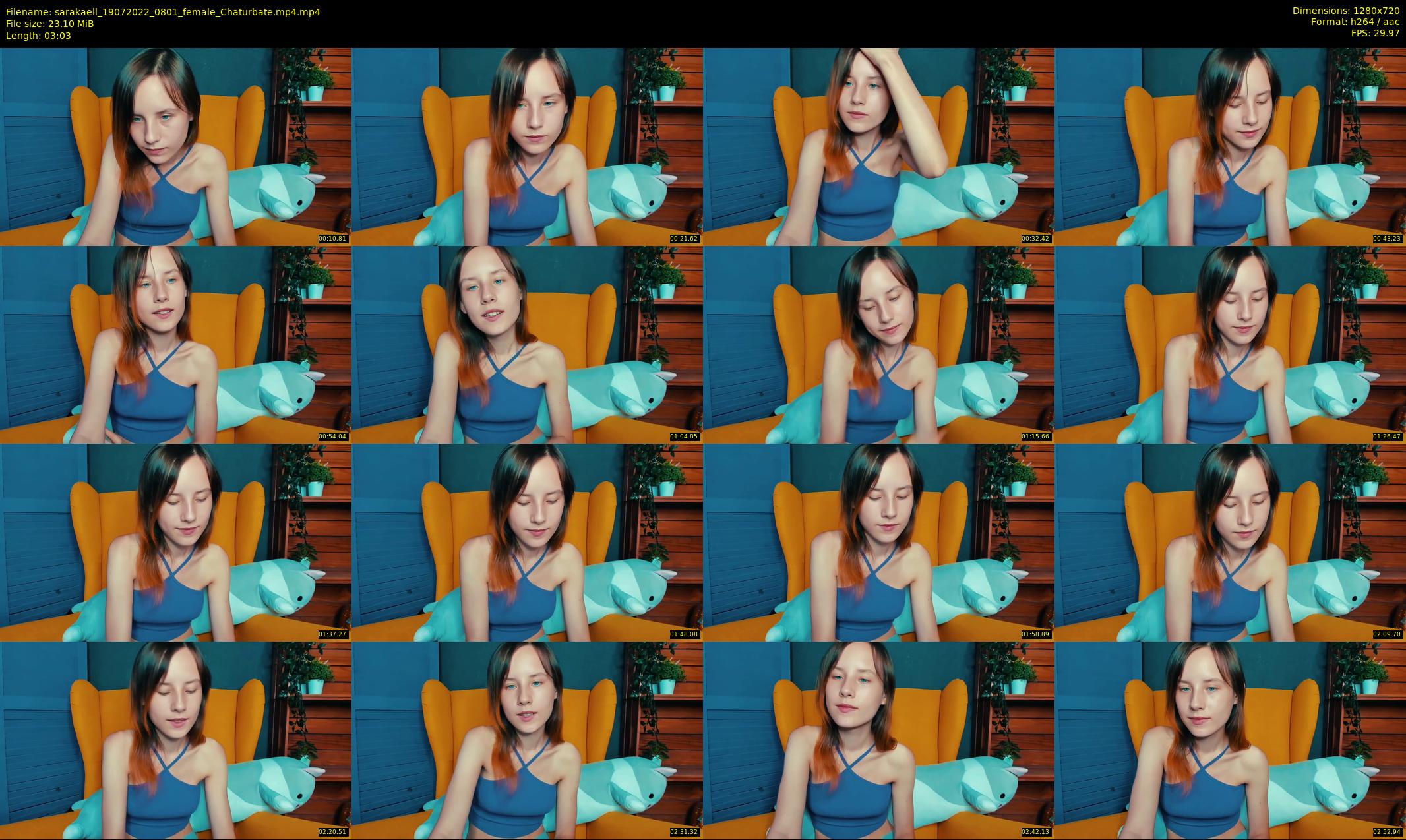 sarakaell — 4 minute Chaturbate female cam show recording, 720p, Jul 19, 2022