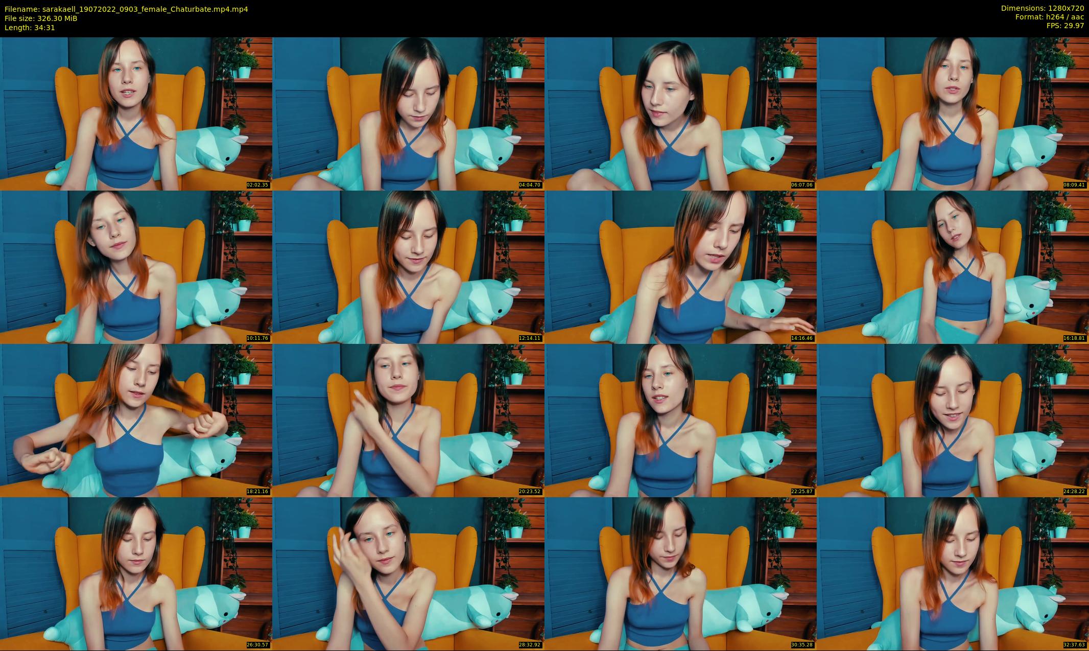 sarakaell — 35 minute Chaturbate female cam show recording, 720p, Jul 19, 2022