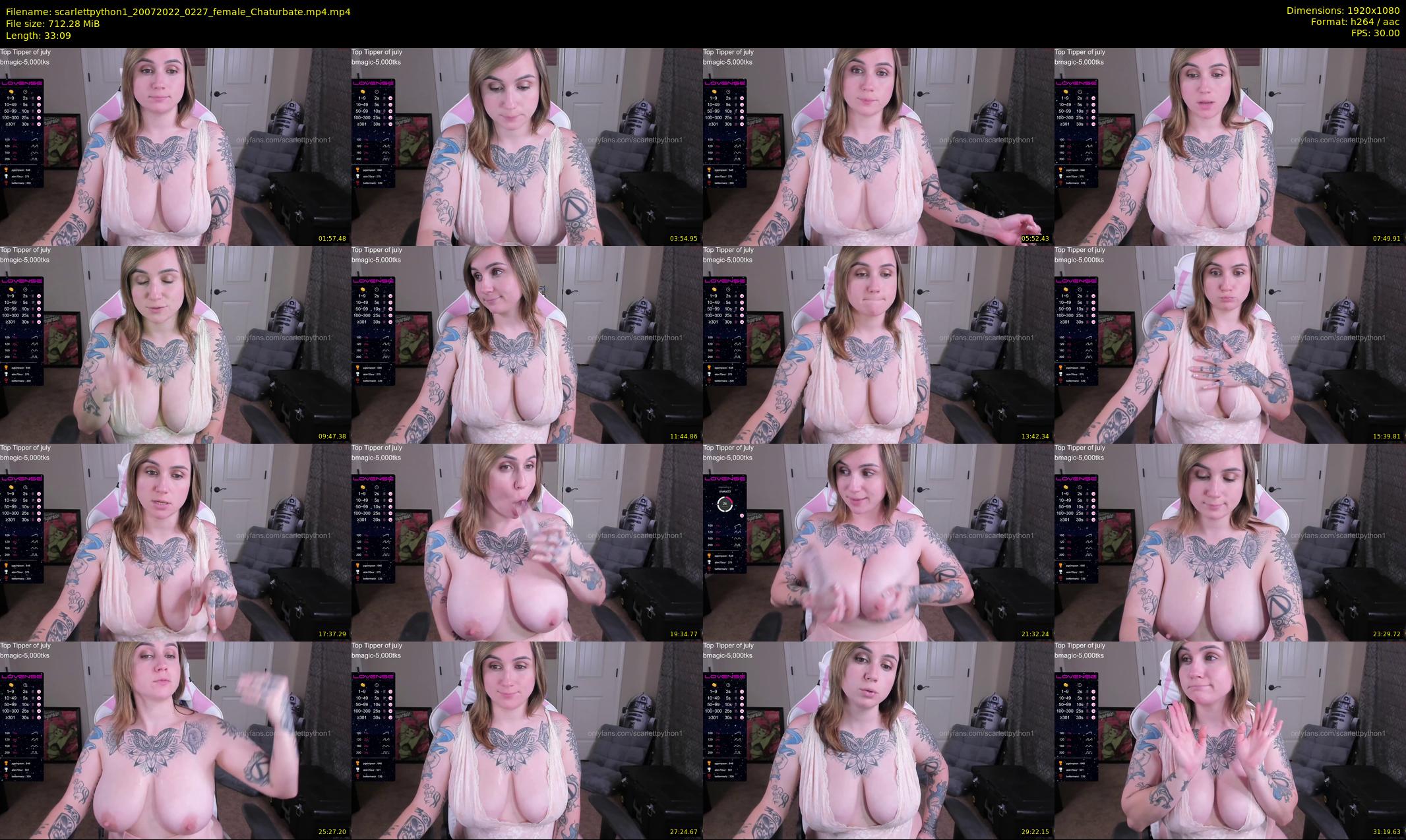 scarlettpython1 — 34 minute Chaturbate female cam show recording, 1080p, Jul 20, 2022