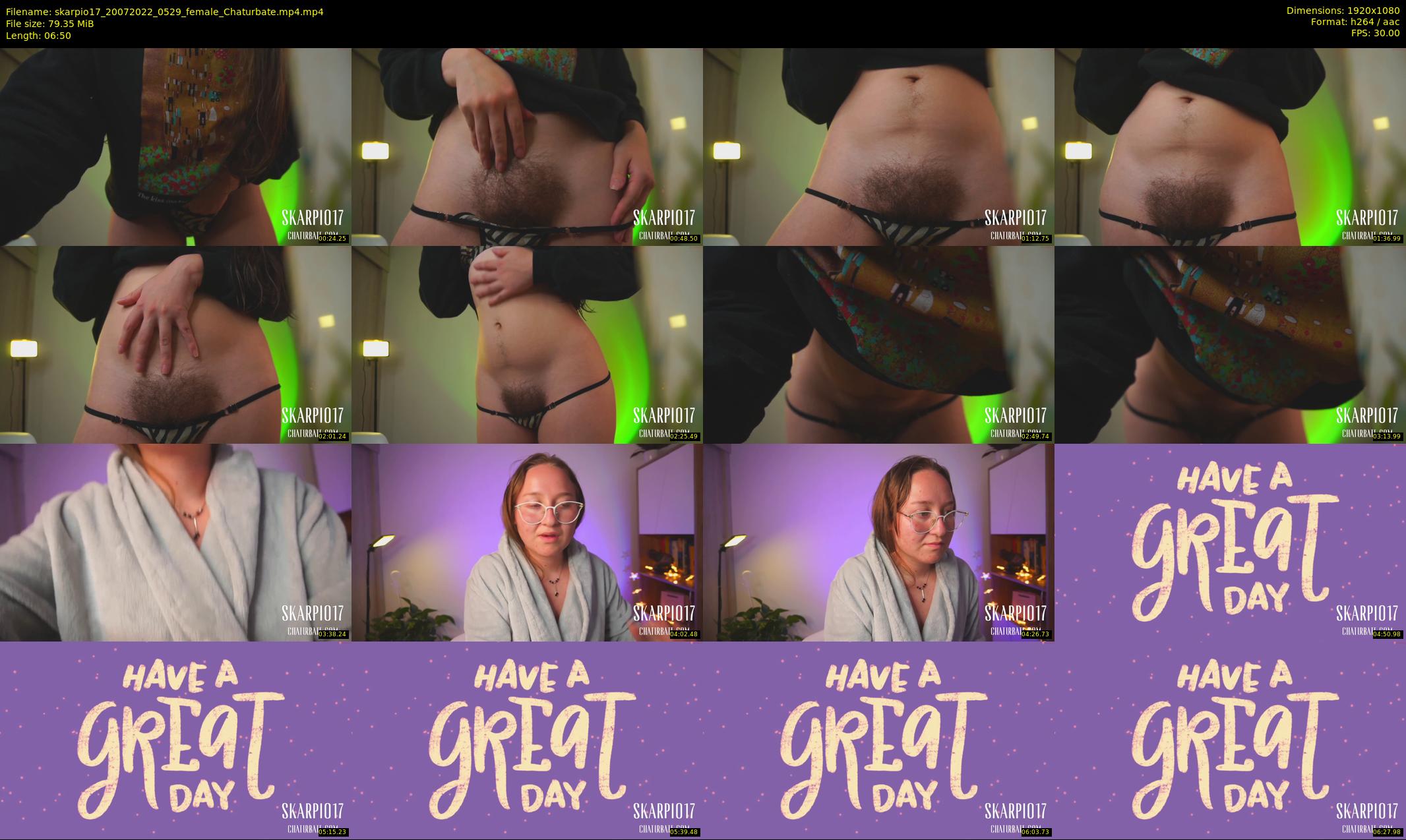 skarpio17 — 7 minute Chaturbate female cam show recording, 1080p, Jul 20, 2022