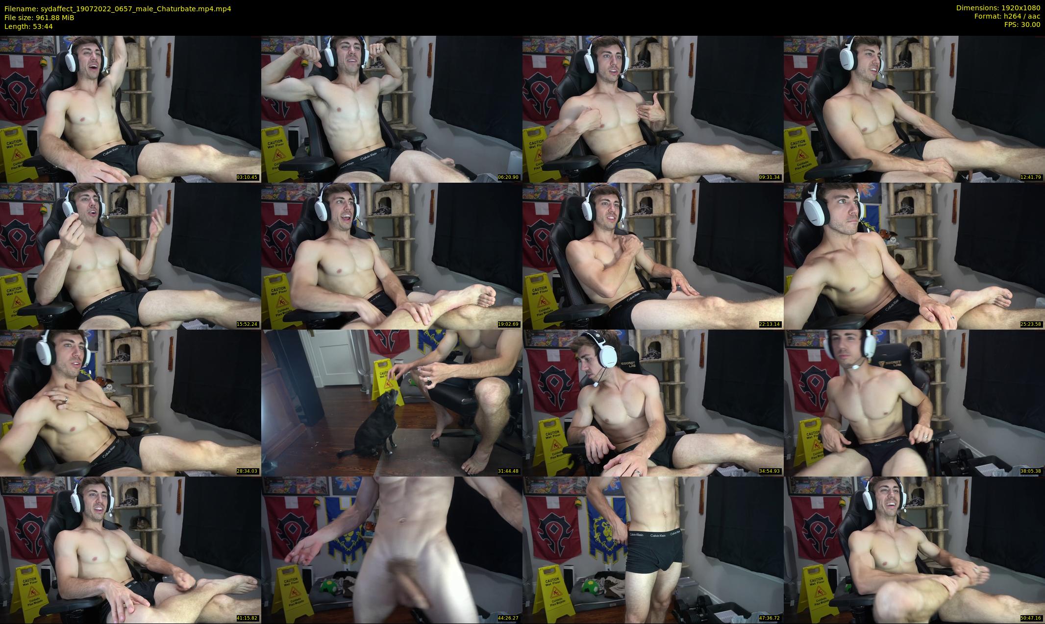 sydaffect — 54 minute Chaturbate male cam show recording, 1080p, Jul 19, 2022