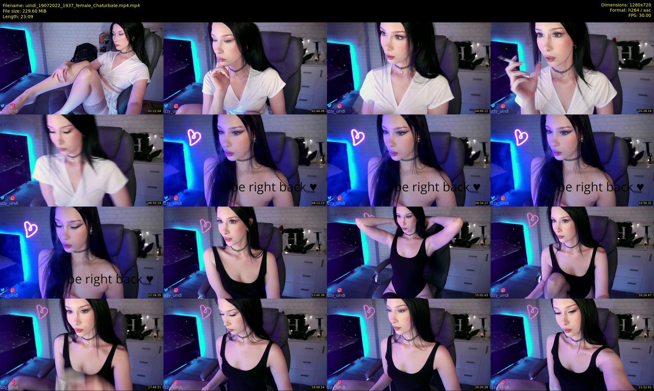 uindi — 24 minute Chaturbate female cam show recording, 720p, Jul 19, 2022