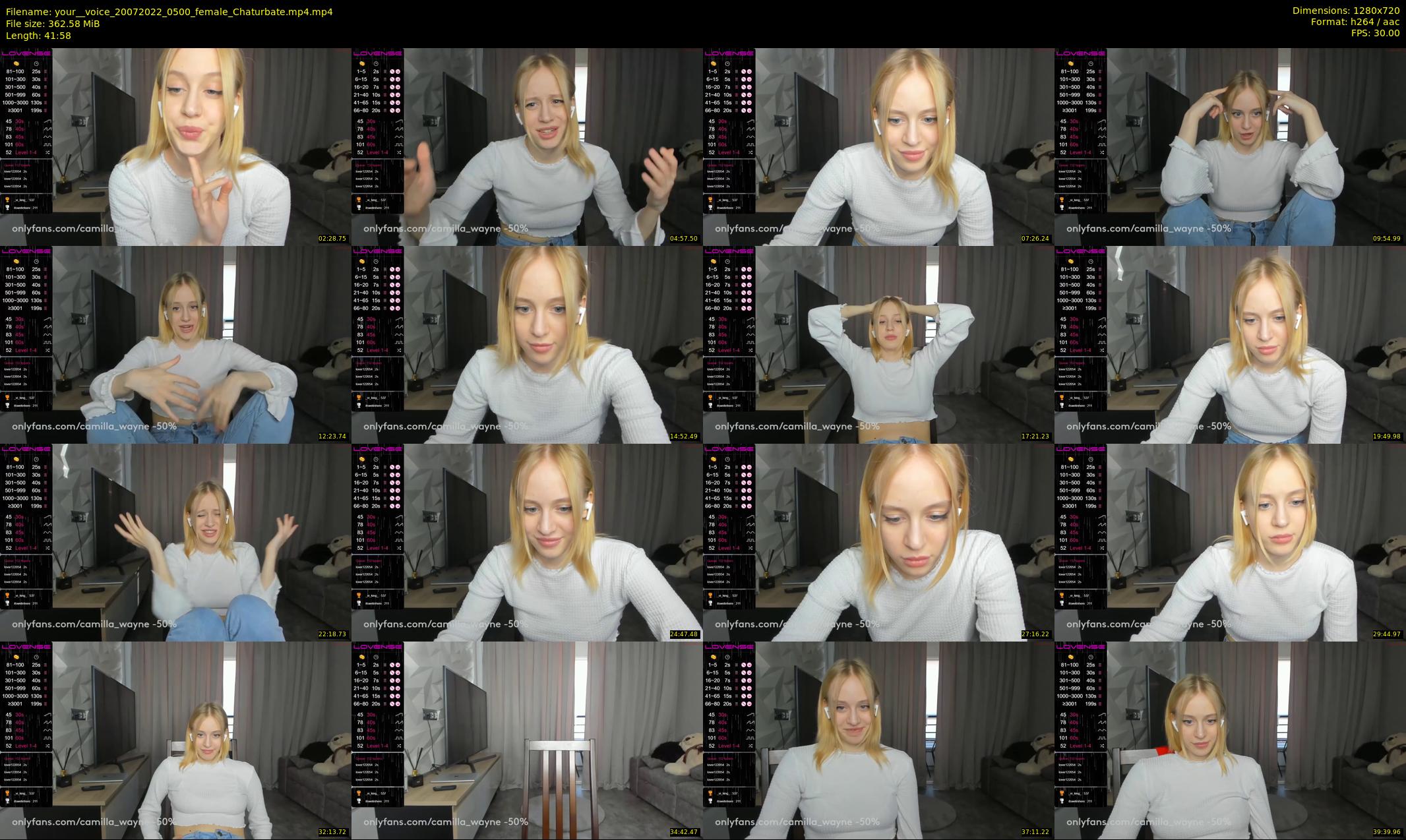 your__voice — 42 minute Chaturbate female cam show recording, 720p, Jul 20, 2022