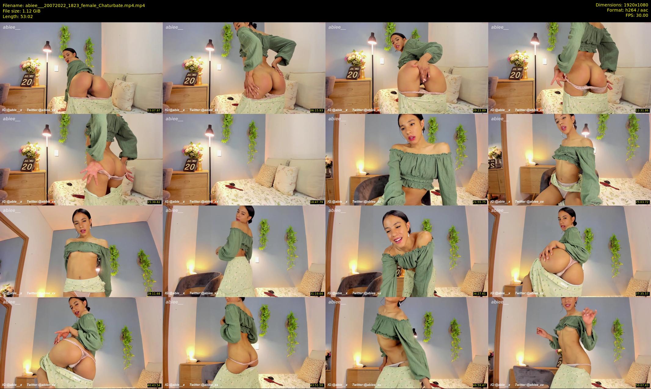 abiee__ — 54 minute Chaturbate female cam show recording, 1080p, Jul 20, 2022