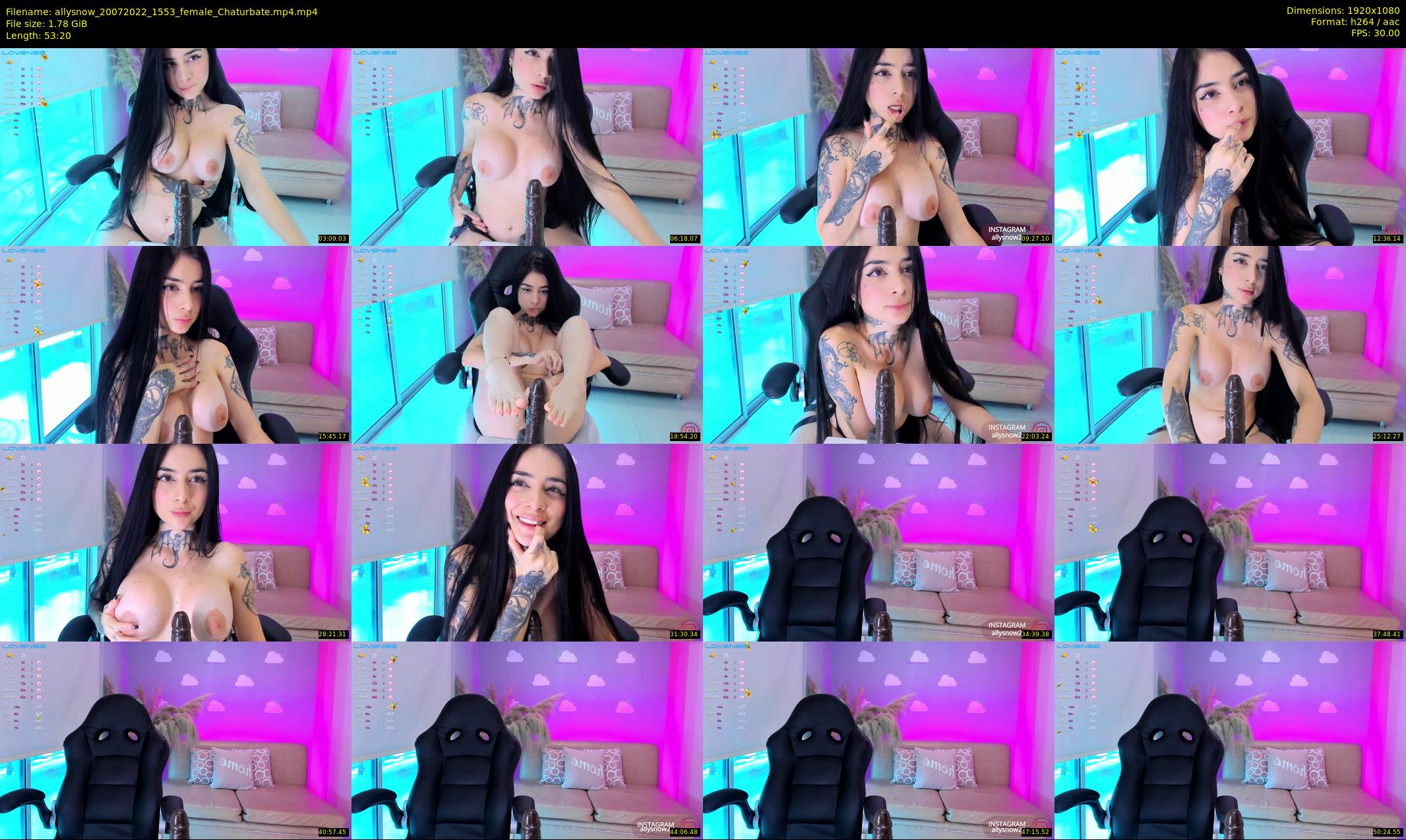 allysnow — 54 minute Chaturbate female cam show recording, 1080p, Jul 20, 2022