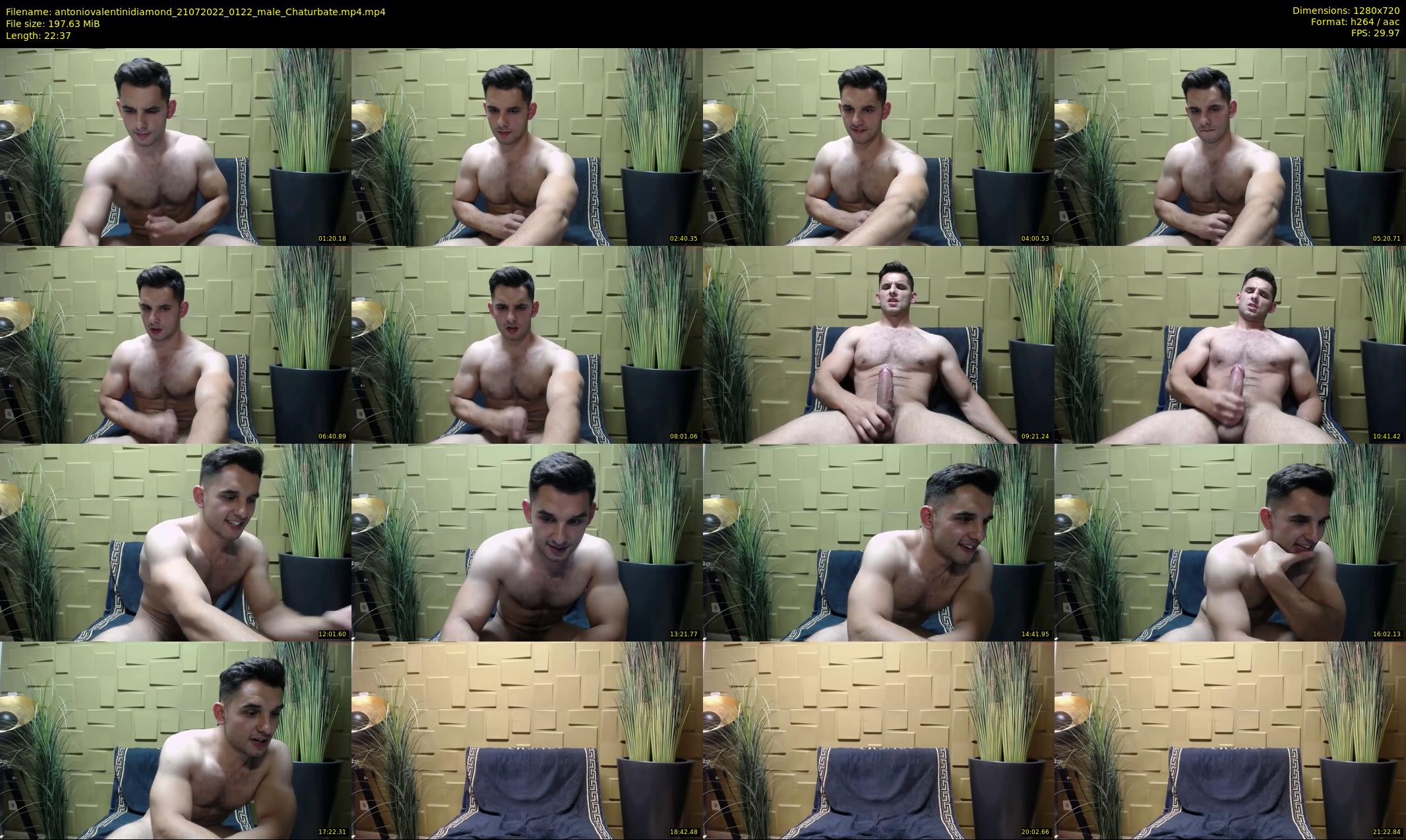 antoniovalentinidiamond — 23 minute Chaturbate male cam show recording, 720p, Jul 21, 2022