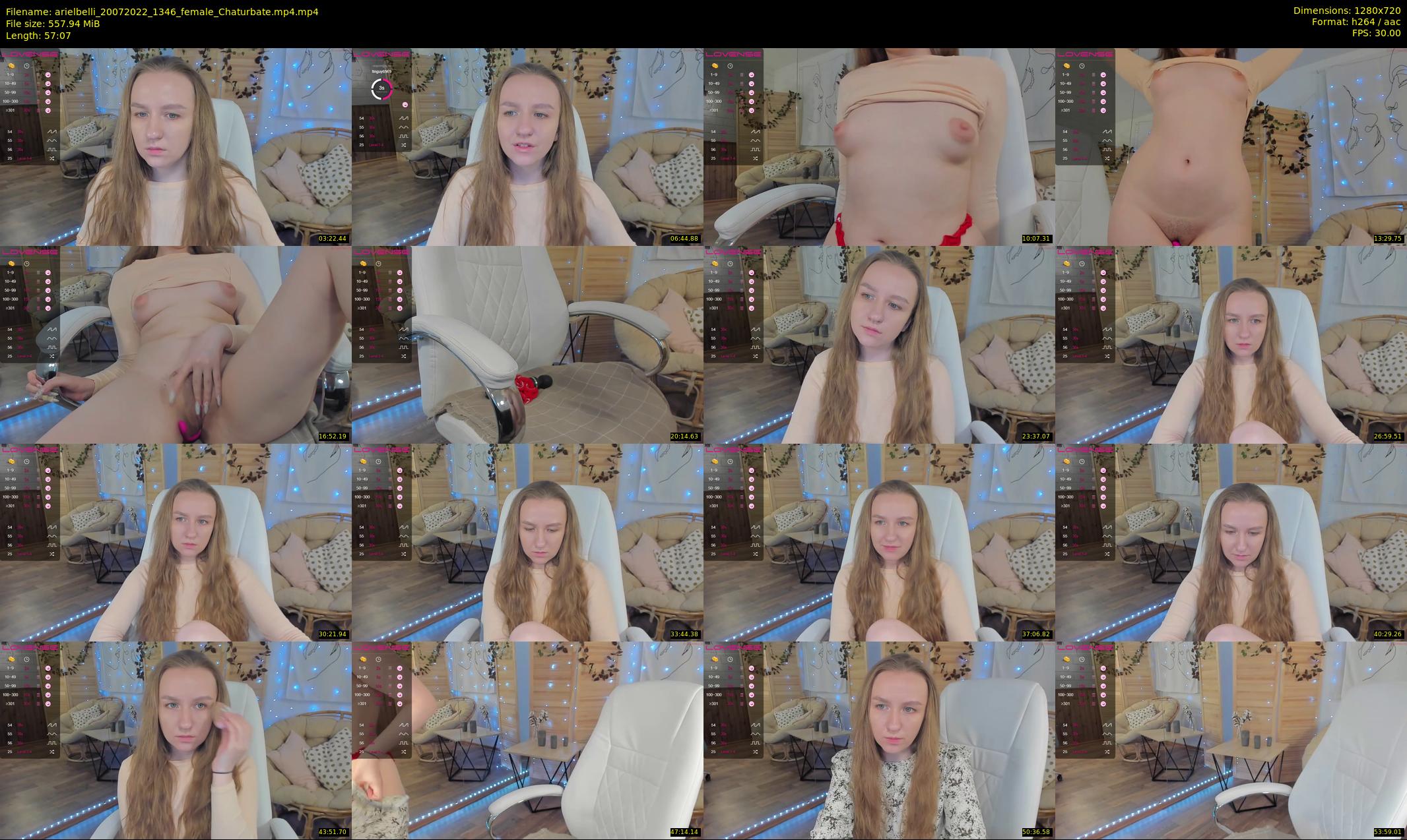 arielbelli — 58 minute Chaturbate female cam show recording, 720p, Jul 20, 2022