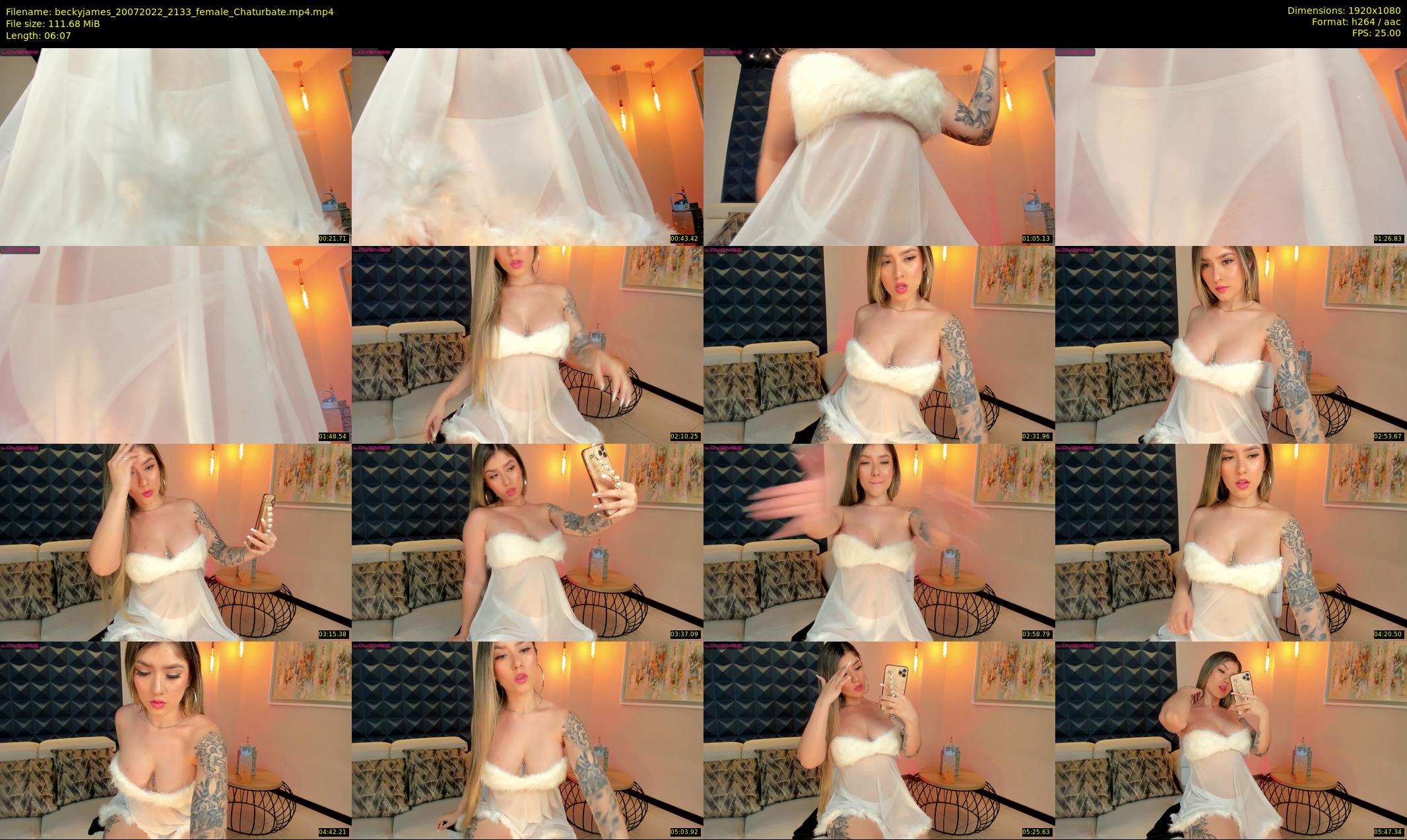 beckyjames — 7 minute Chaturbate female cam show recording, 1080p, Jul 20, 2022