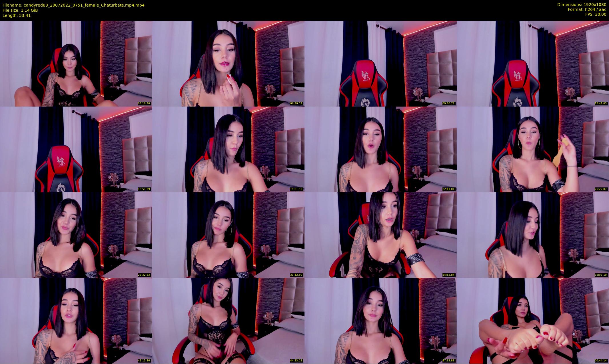 candyred88 — 54 minute Chaturbate female cam show recording, 1080p, Jul 20, 2022