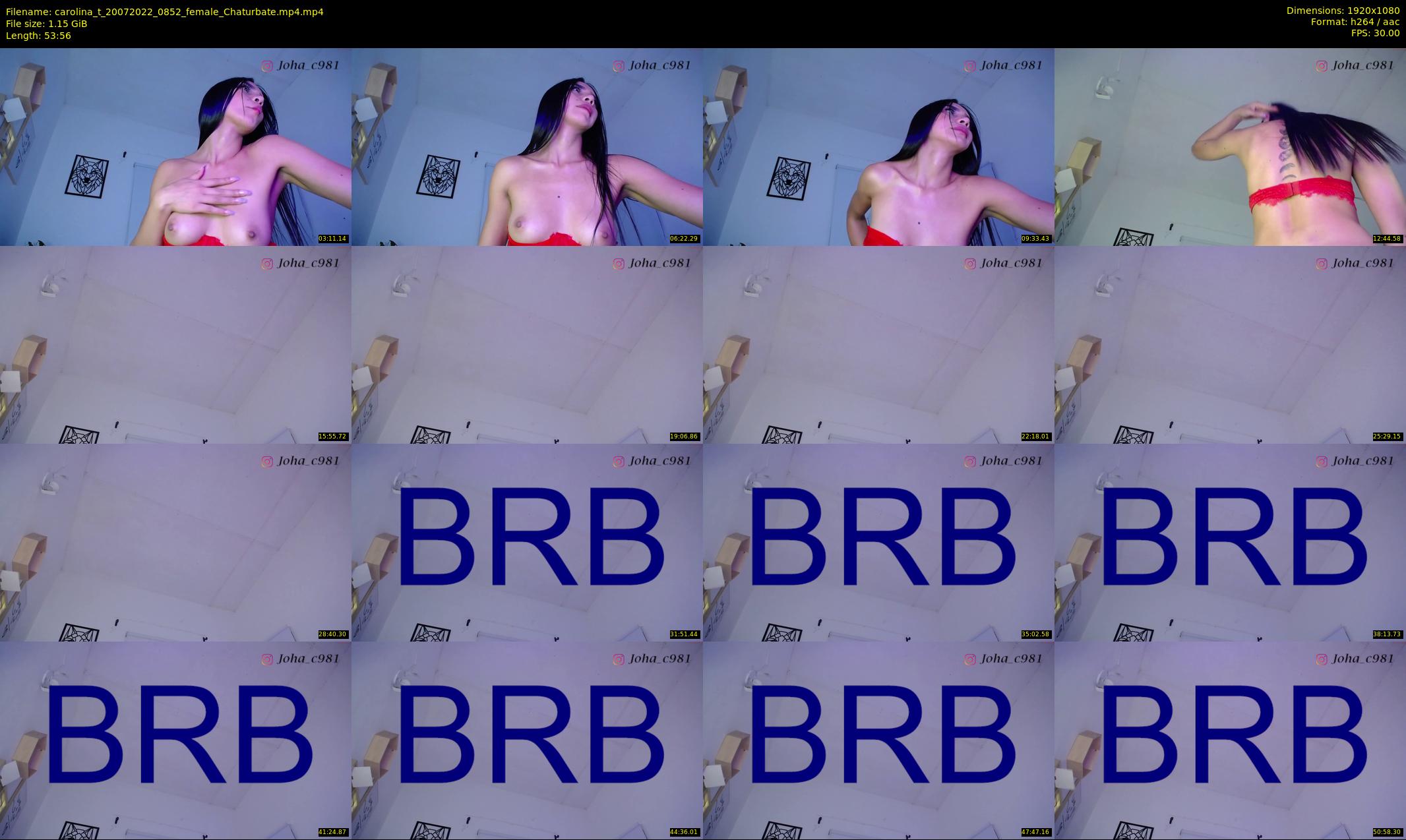carolina_t — 54 minute Chaturbate female cam show recording, 1080p, Jul 20, 2022