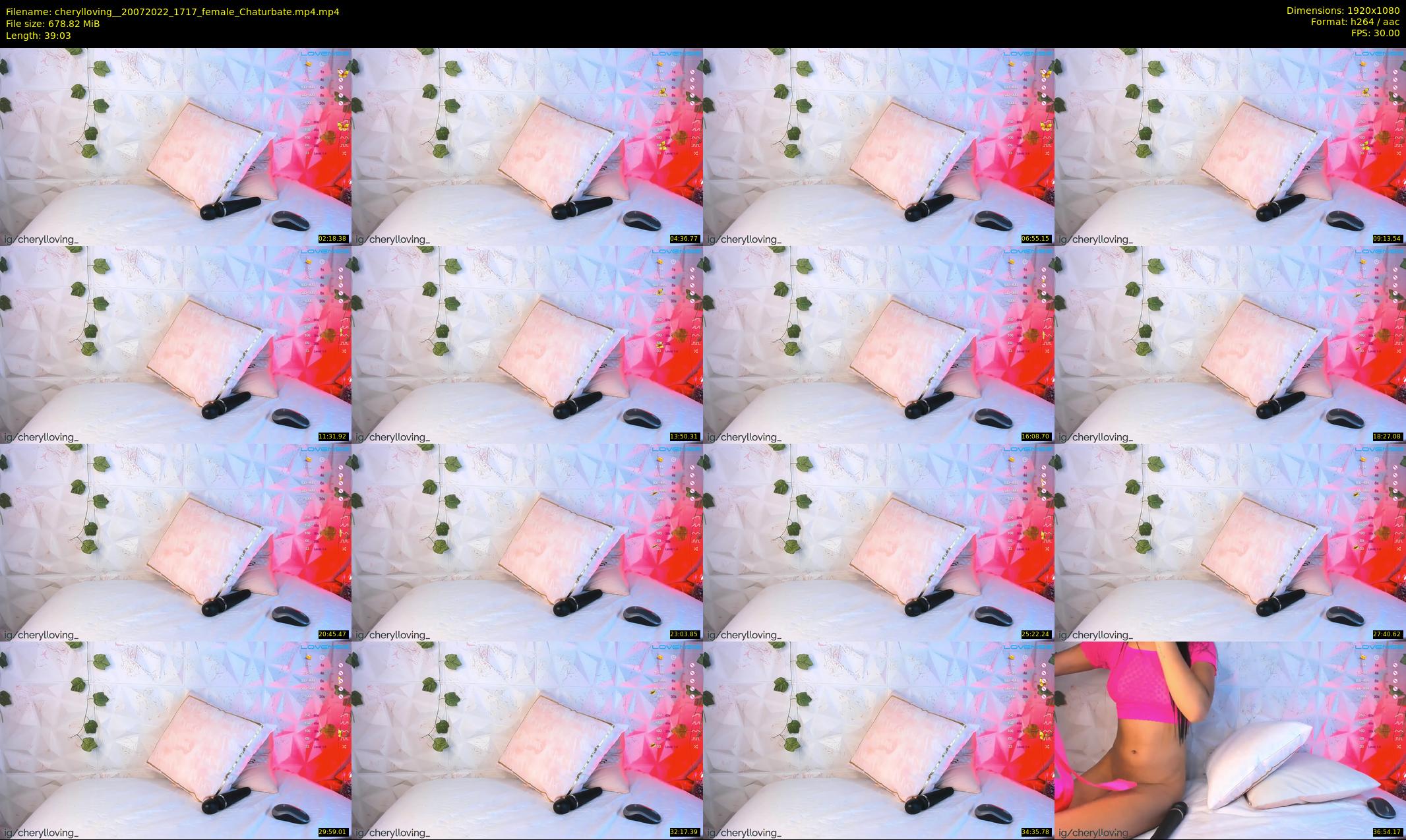 cherylloving_ — 40 minute Chaturbate female cam show recording, 1080p, Jul 20, 2022