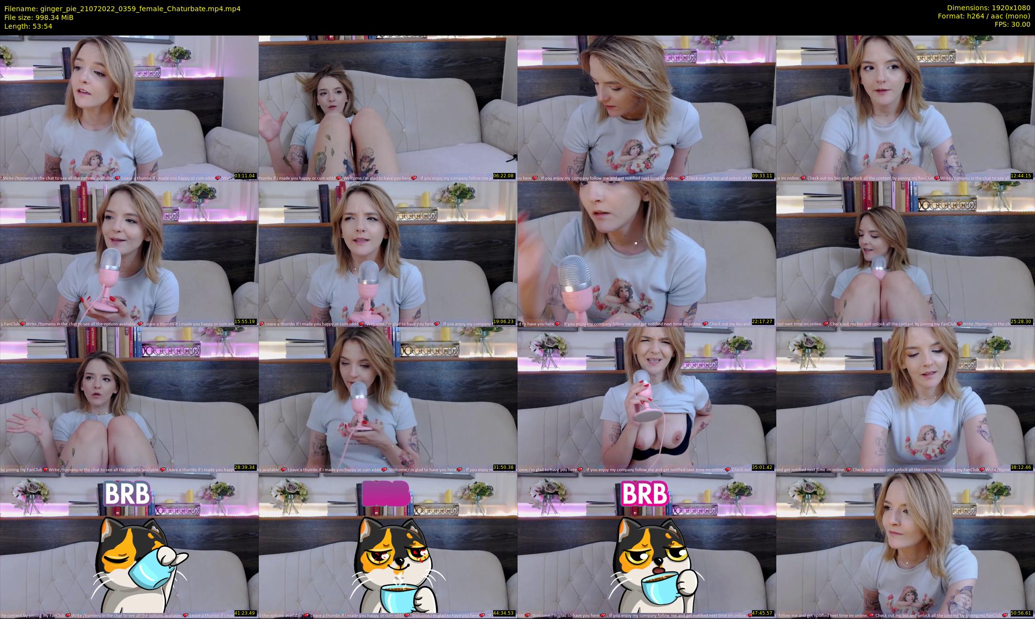 ginger_pie — 54 minute Chaturbate female cam show recording, 1080p, Jul 21, 2022
